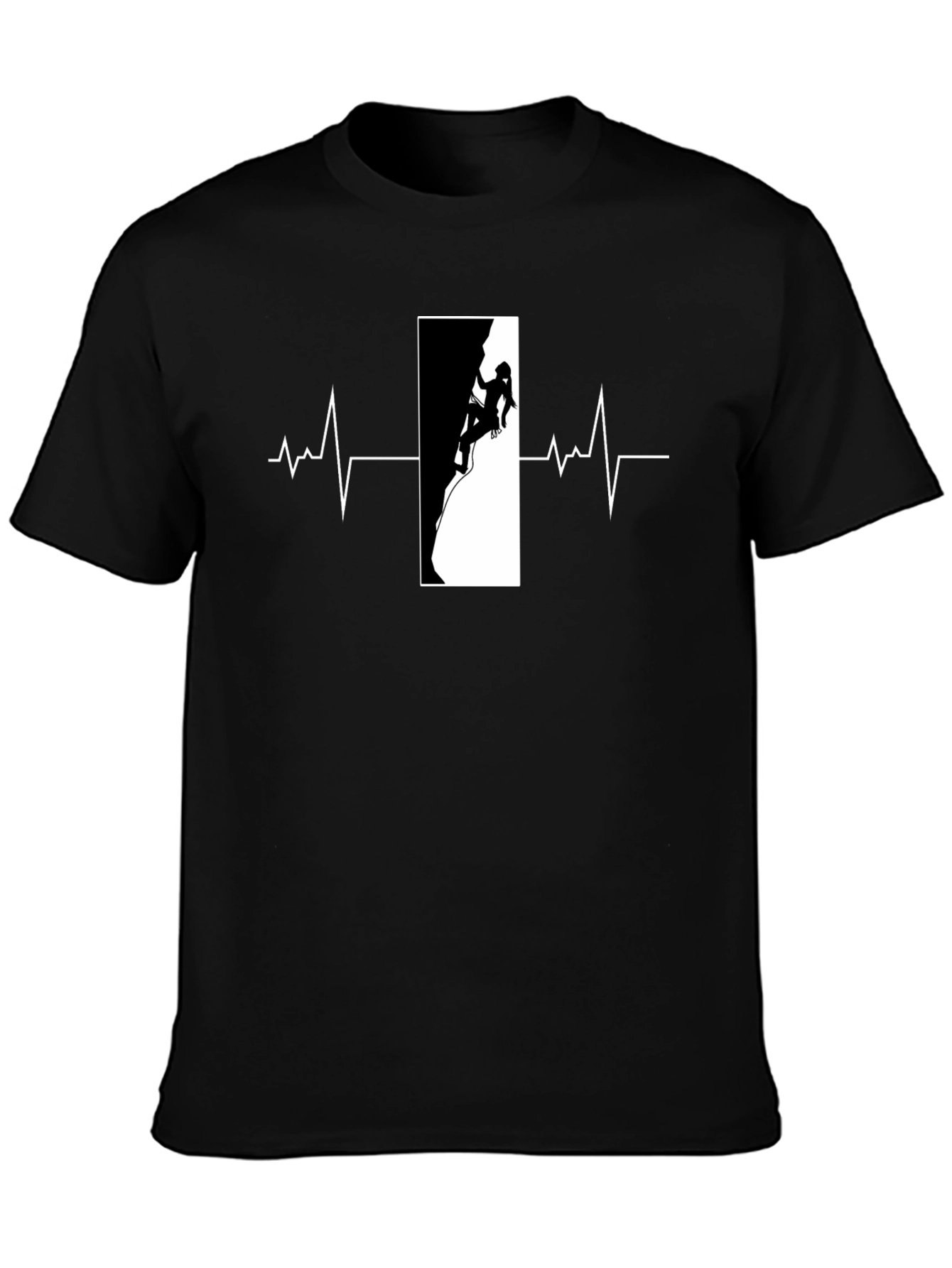 Climbing Heartbeat Black T-Shirt