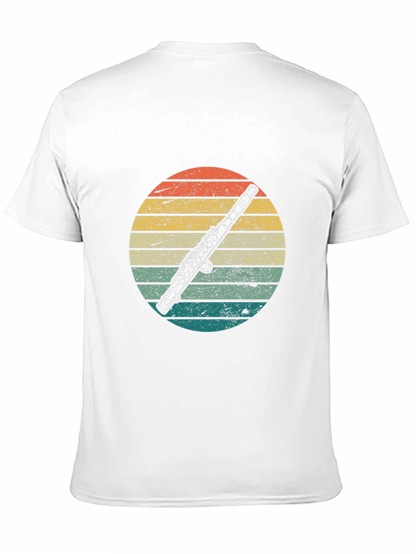 Retro Flute Sunset T-Shirt - Music Lover Tee