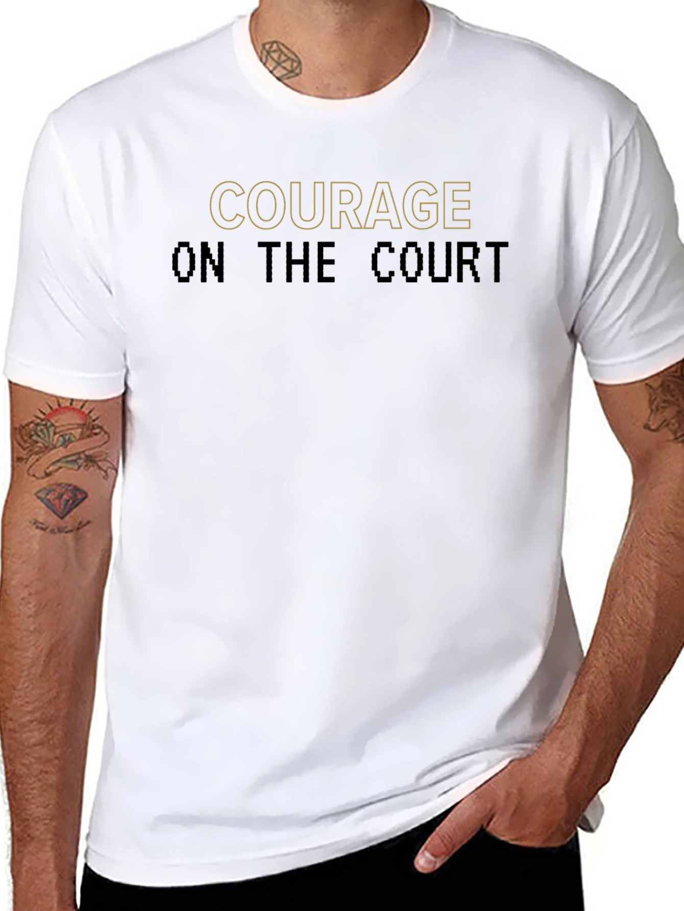 Courage on the Court Black Tee