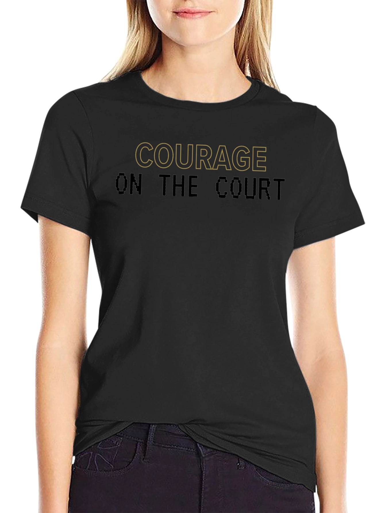 Courage on the Court Black Tee
