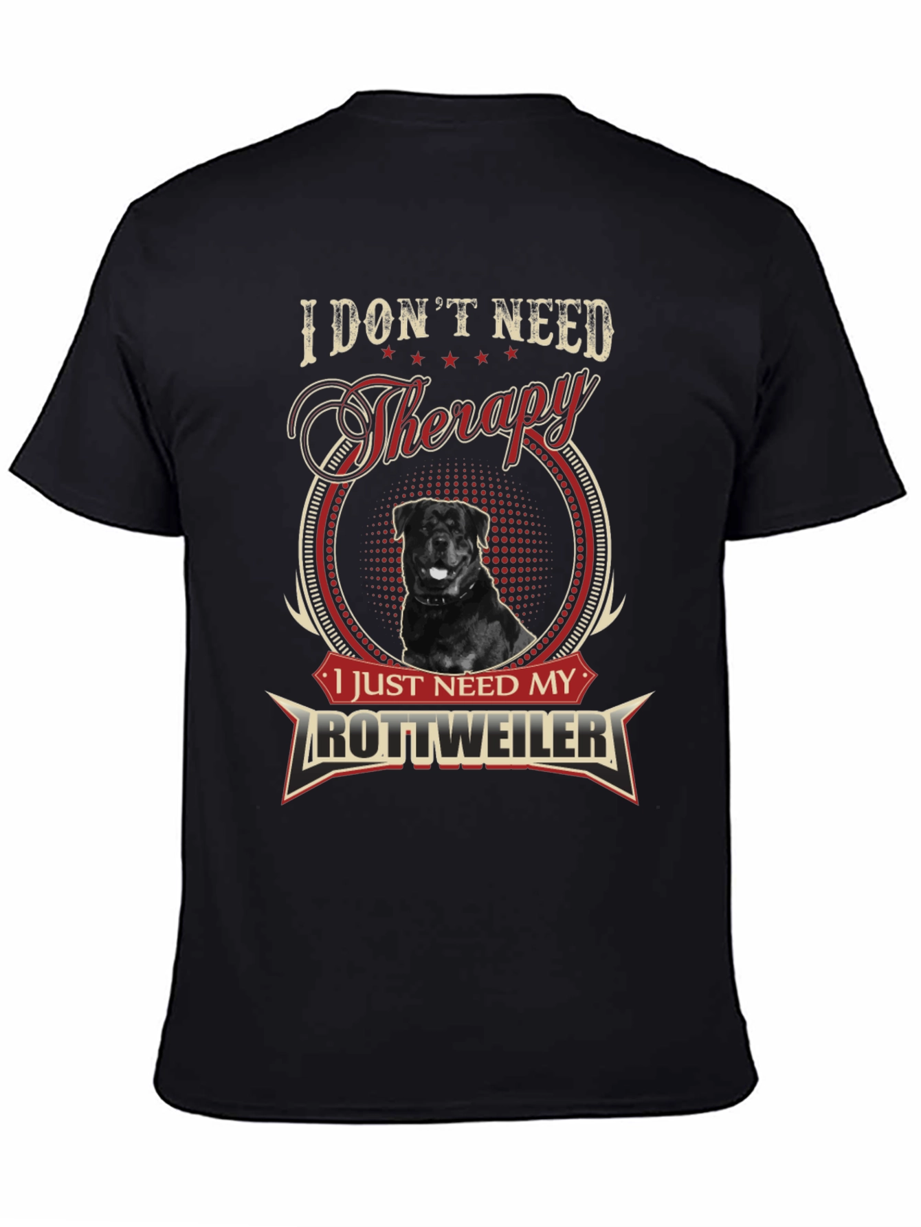 Rottweiler Therapy T-Shirt - Dog Lover Tee