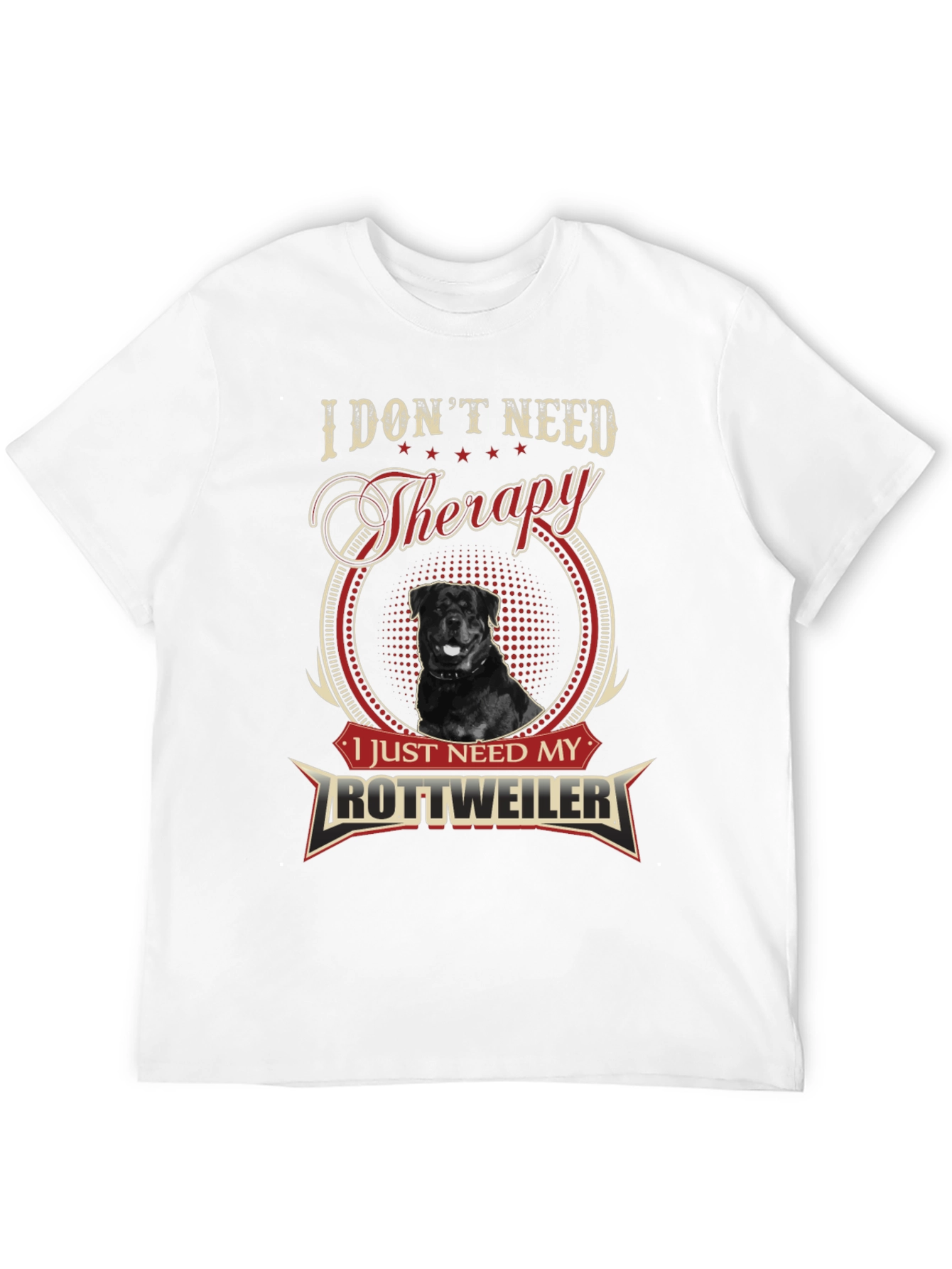 Rottweiler Therapy T-Shirt - Dog Lover Tee