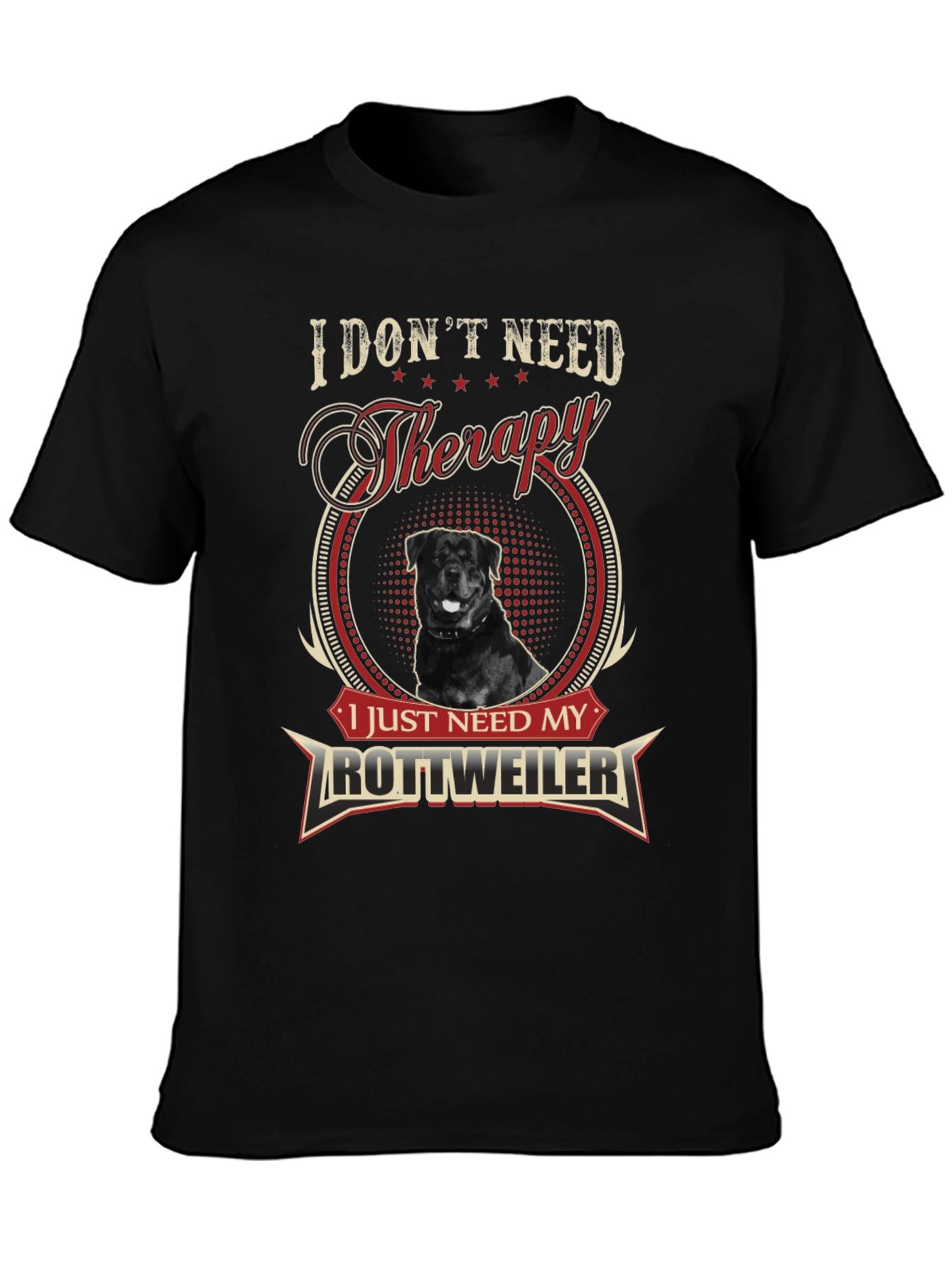 Rottweiler Therapy T-Shirt - Dog Lover Tee