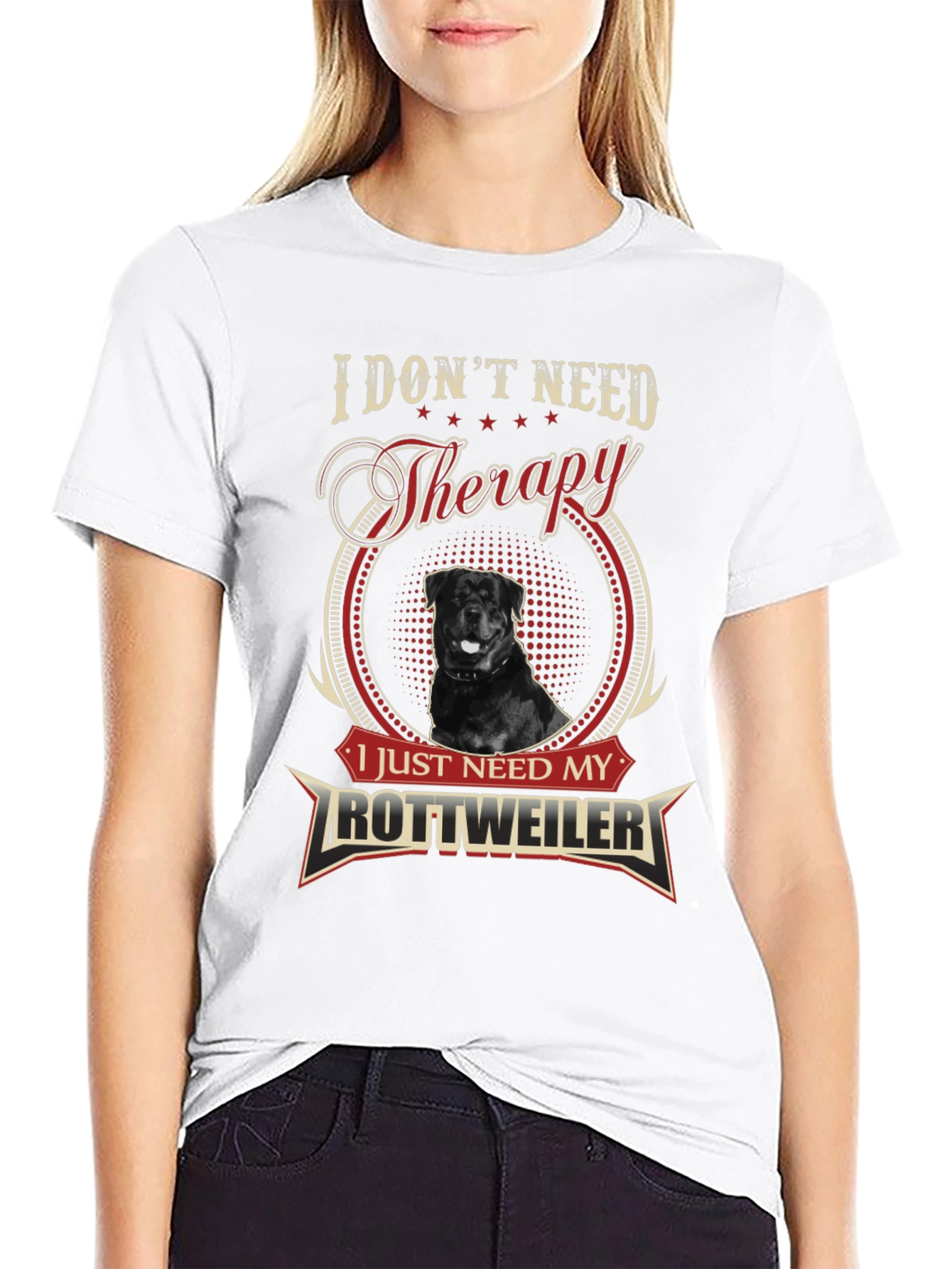 Rottweiler Therapy T-Shirt - Dog Lover Tee