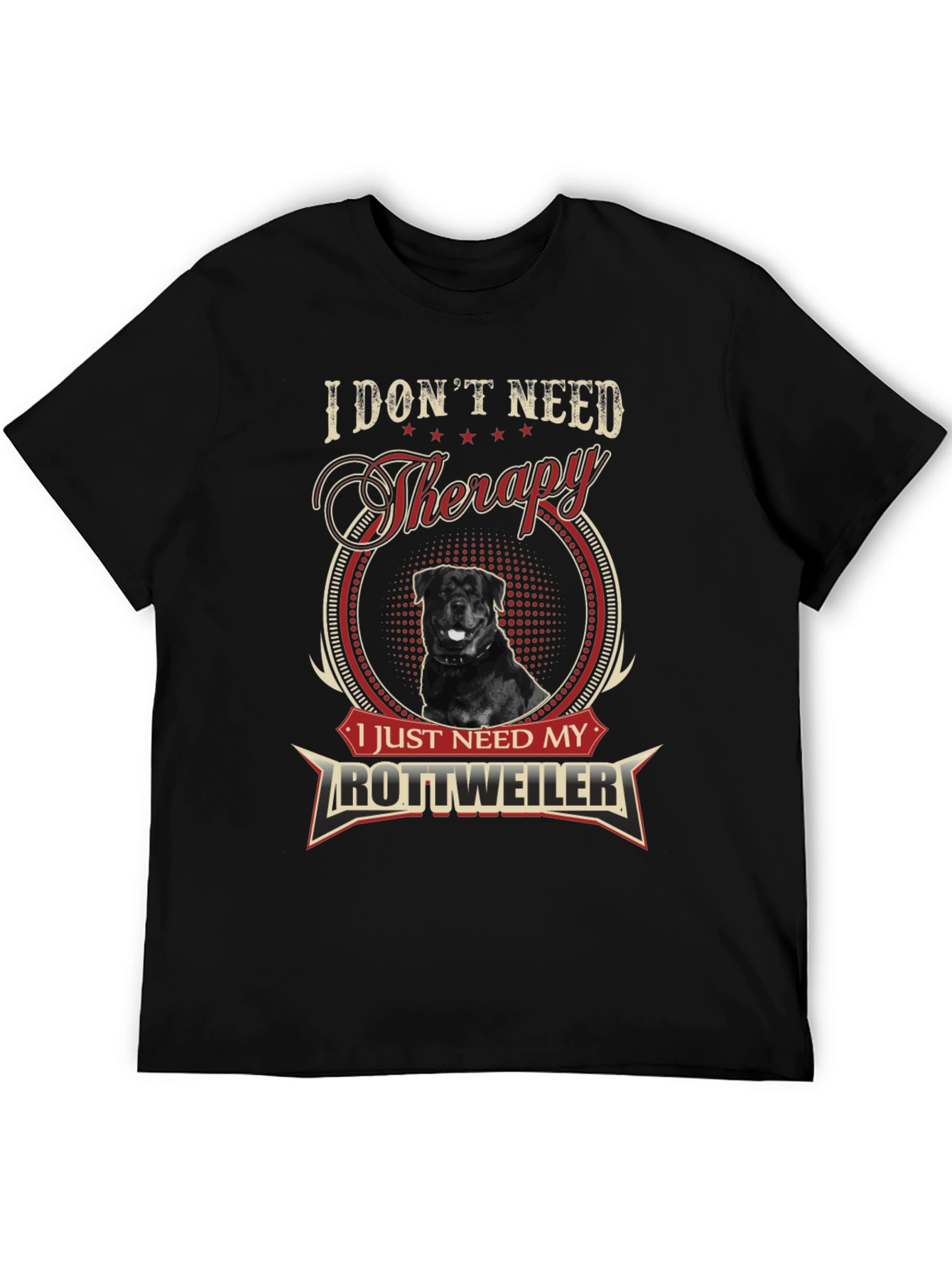 Rottweiler Therapy T-Shirt - Dog Lover Tee