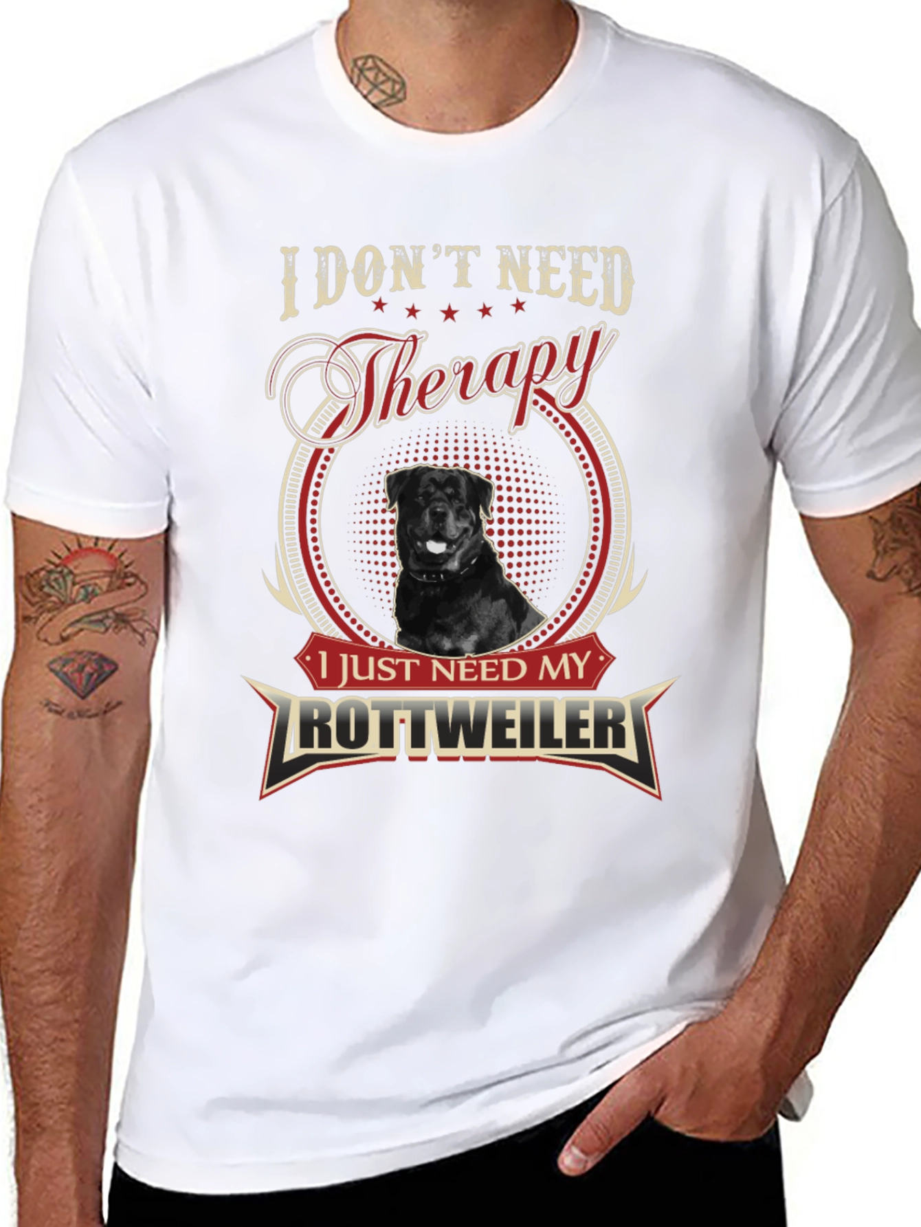 Rottweiler Therapy T-Shirt - Dog Lover Tee