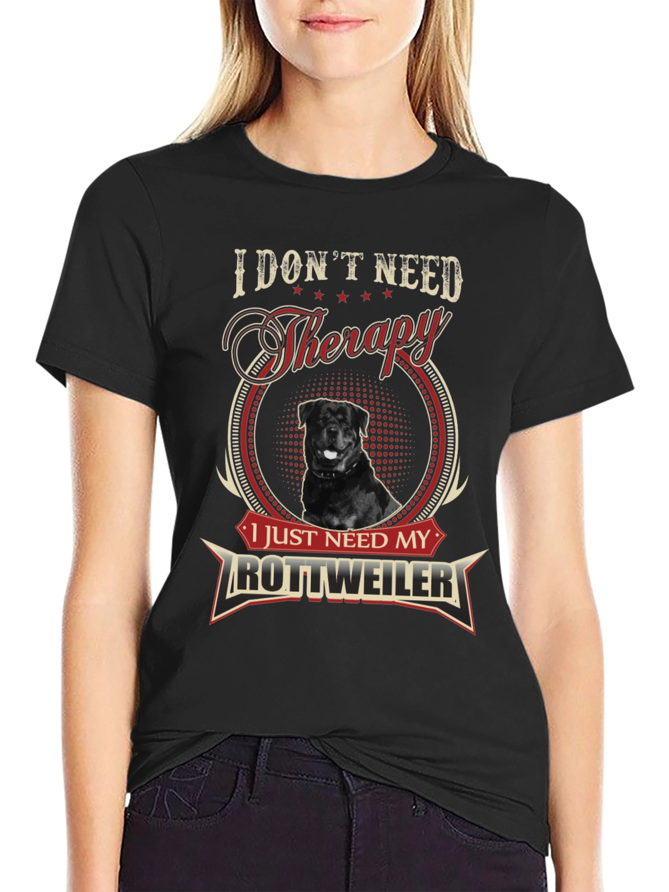 Rottweiler Therapy T-Shirt - Dog Lover Tee