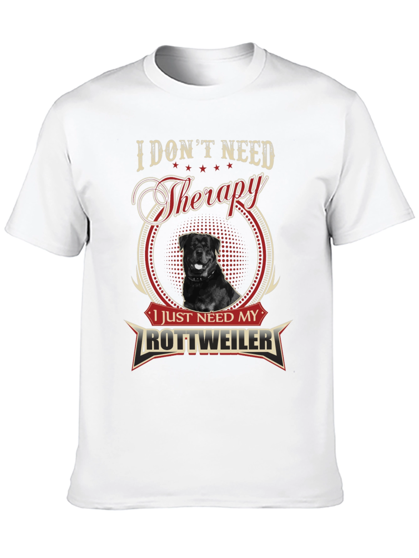 Rottweiler Therapy T-Shirt - Dog Lover Tee