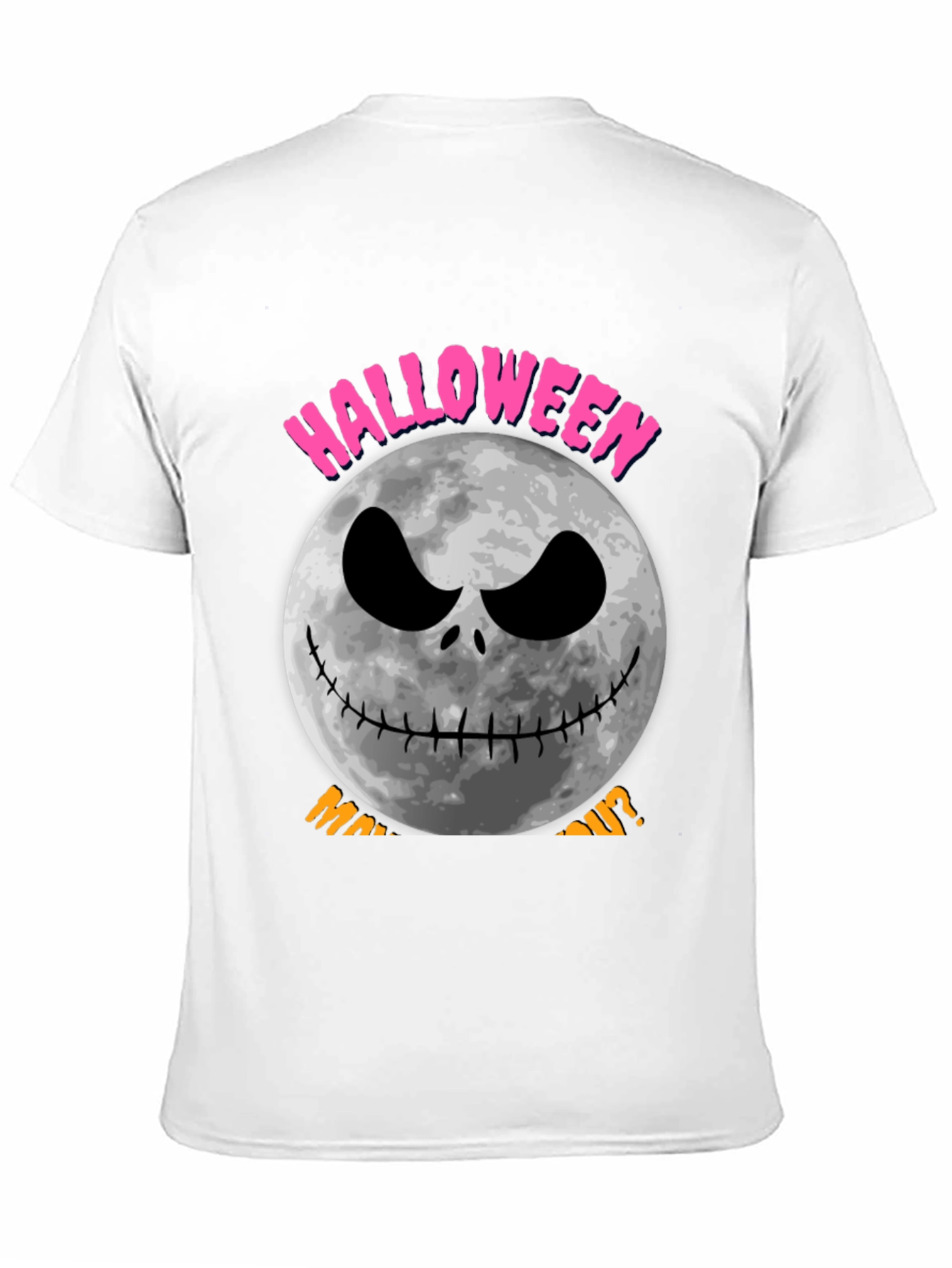 Halloween Moon Graphic Tee - Spooky Season Shirt
