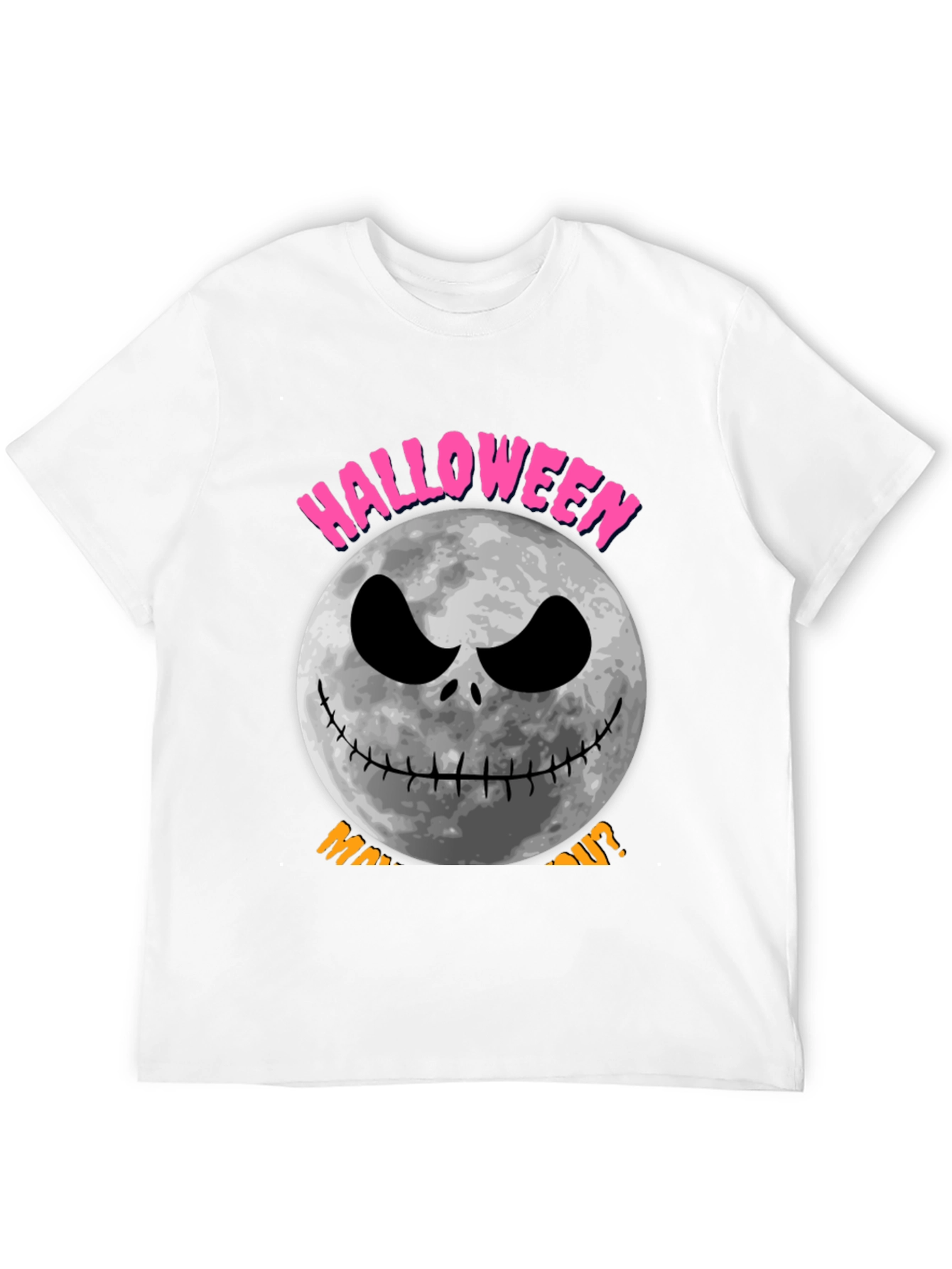 Halloween Moon Graphic Tee - Spooky Season Shirt