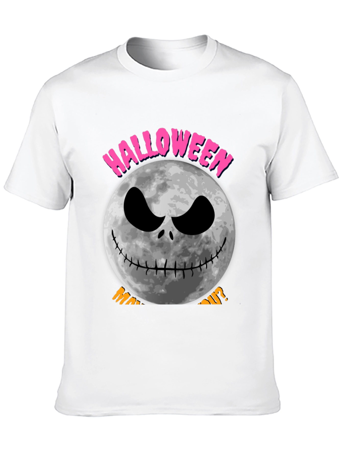 Halloween Moon Graphic Tee - Spooky Season Shirt