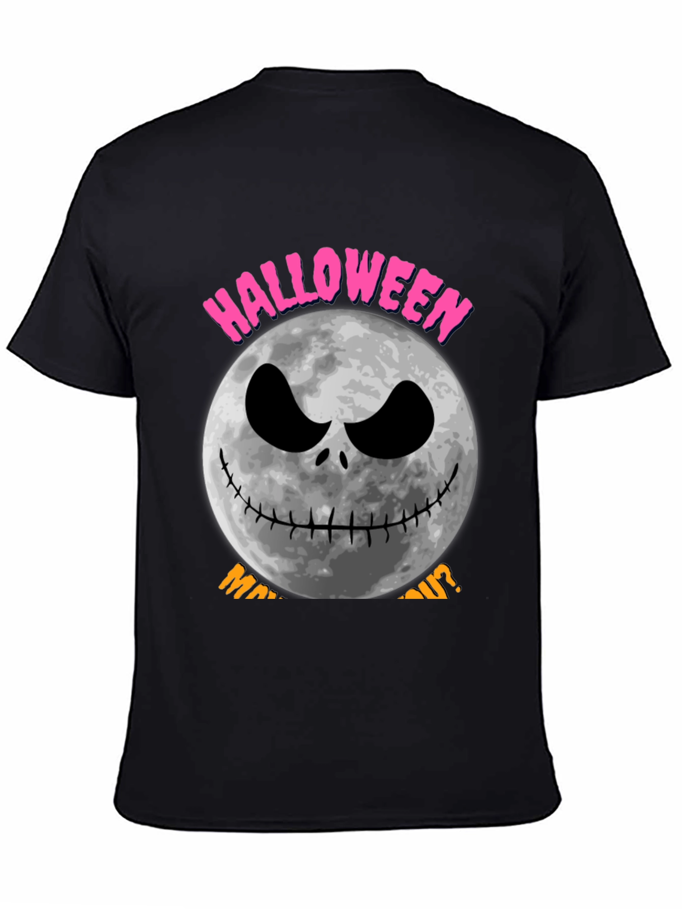 Halloween Moon Graphic Tee - Spooky Season Shirt