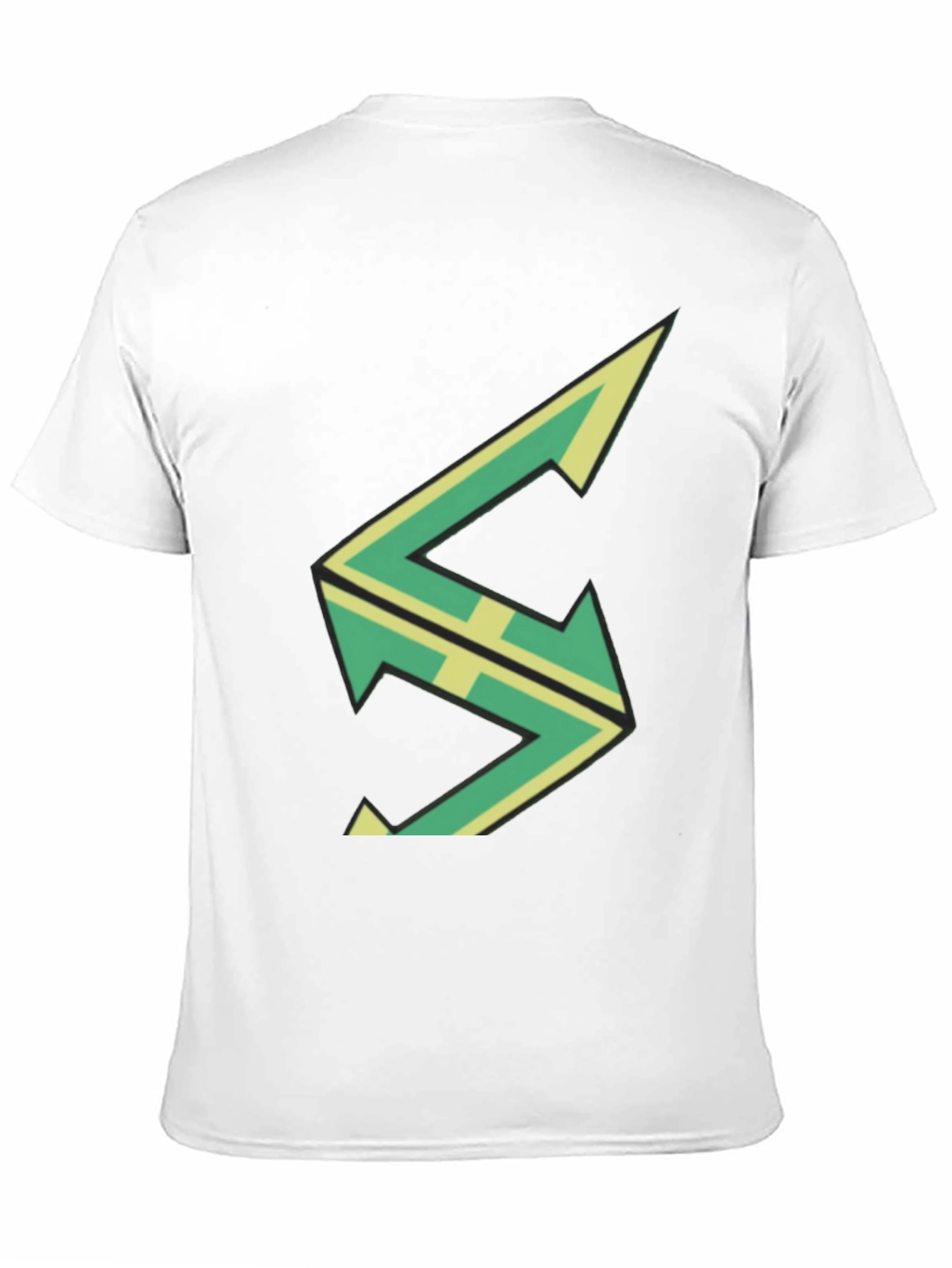 Modern Graphic Tee - Geometric Logo Black Cotton Shirt