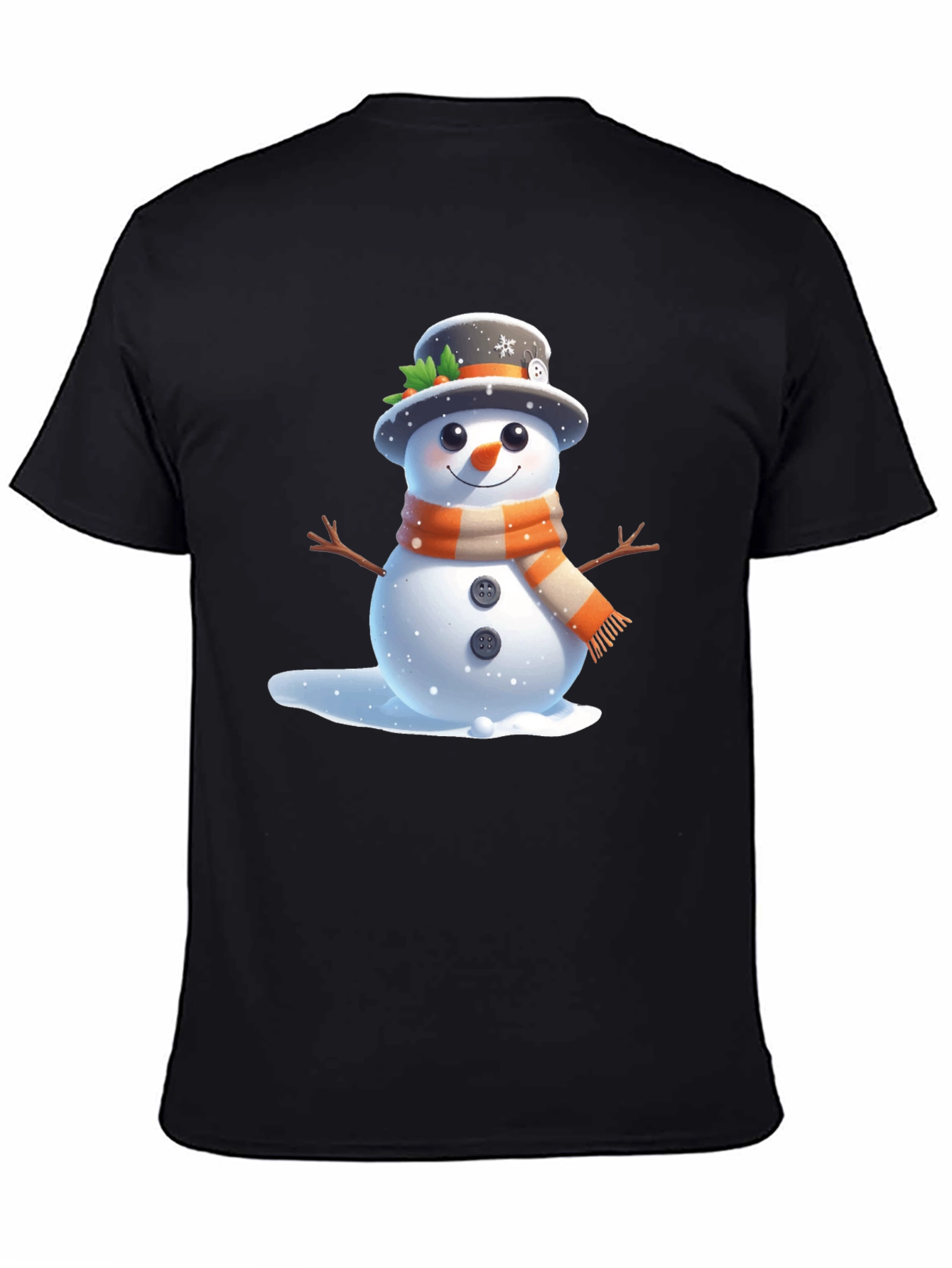 Cute Snowman Graphic T-Shirt - Winter Holiday Apparel