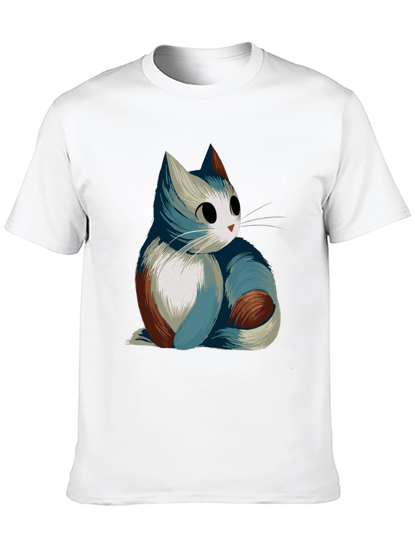 Cat Graphic Tee - Black Casual T-Shirt