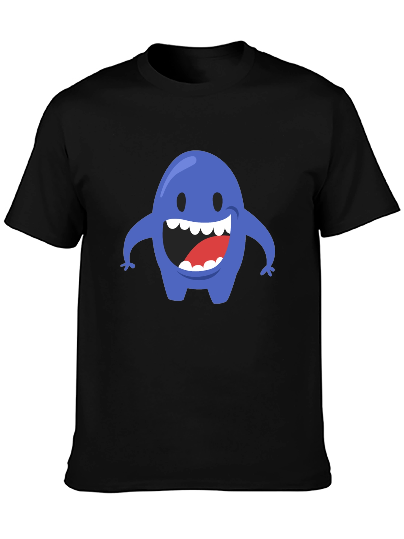 Blue Monster Graphic T-Shirt - Mens Black Tee