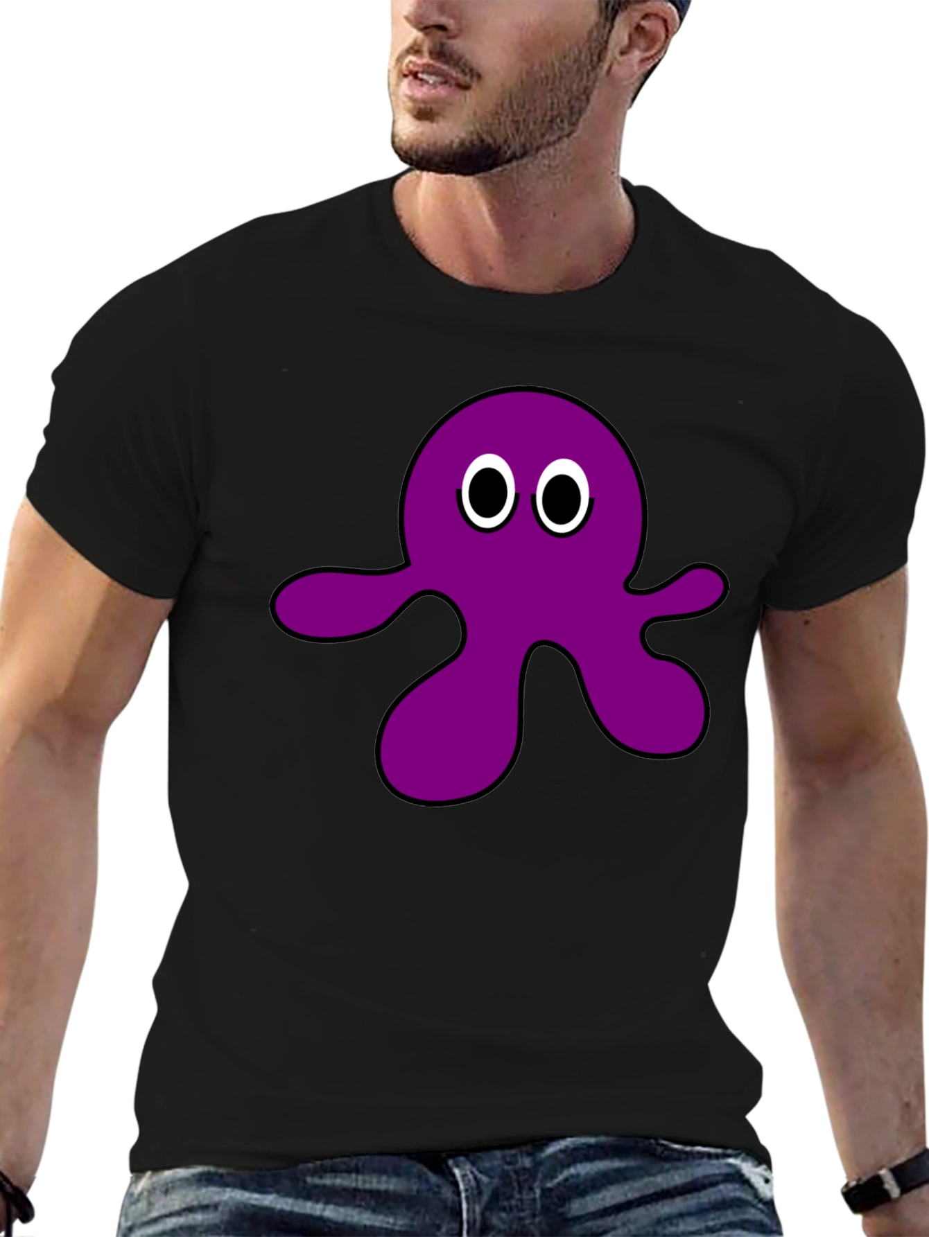 Purple Octopus Graphic Tee - Casual Comfort
