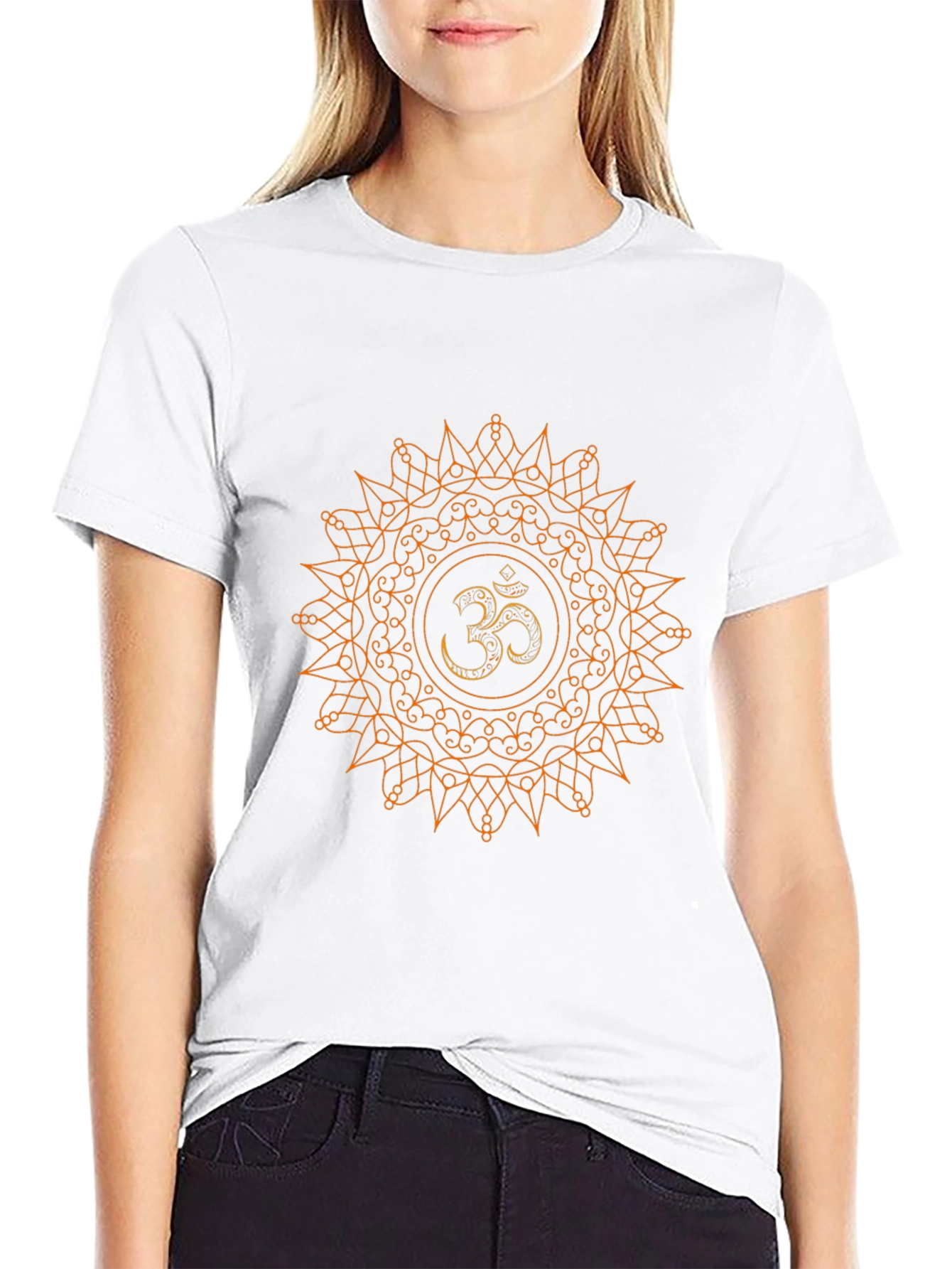 Om Mandala Graphic Black T-Shirt