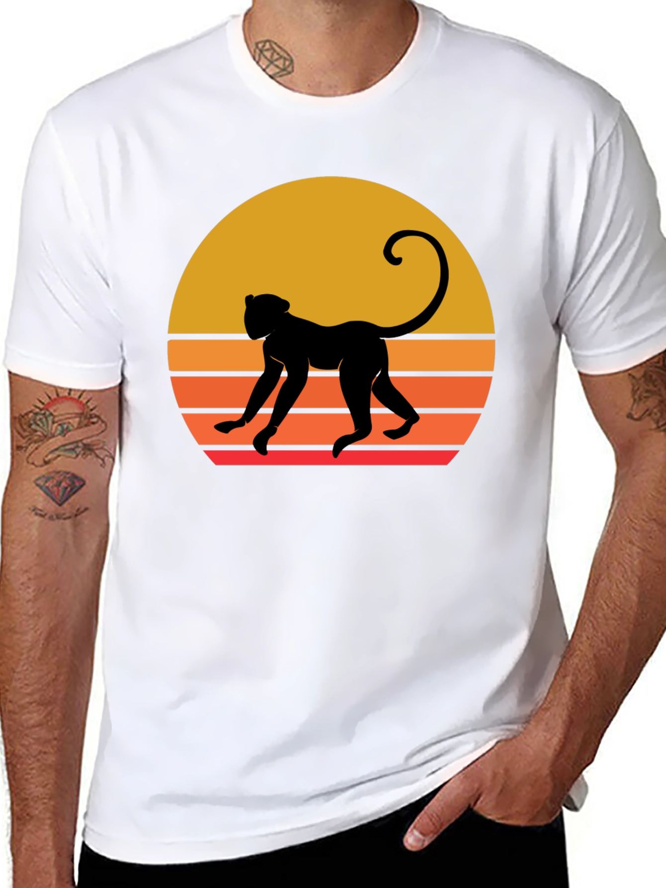 Retro Monkey Silhouette Tee