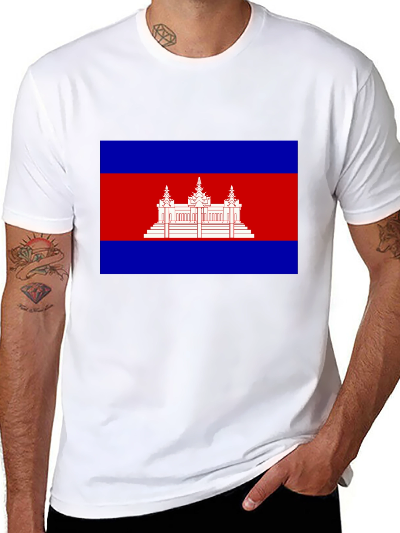 Cambodia Flag Graphic T-Shirt