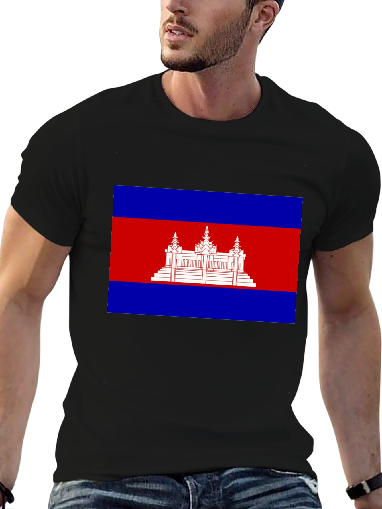 Cambodia Flag Graphic T-Shirt
