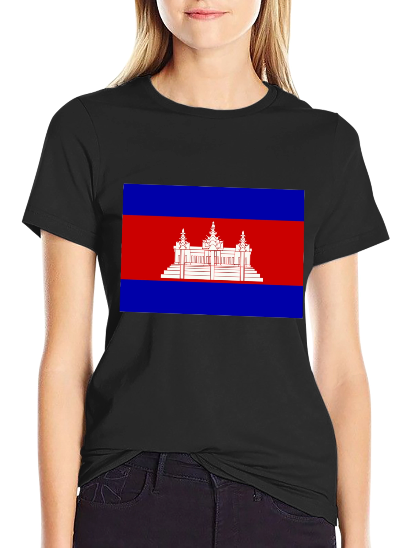 Cambodia Flag Graphic T-Shirt