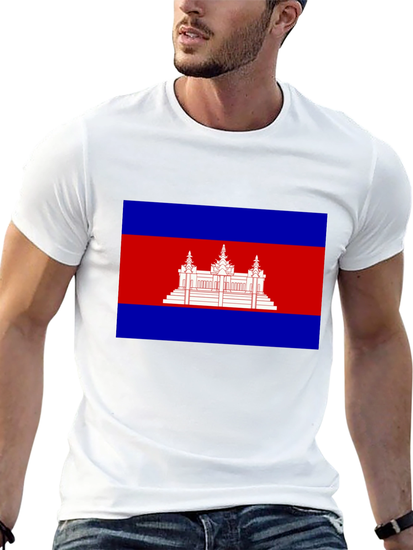 Cambodia Flag Graphic T-Shirt
