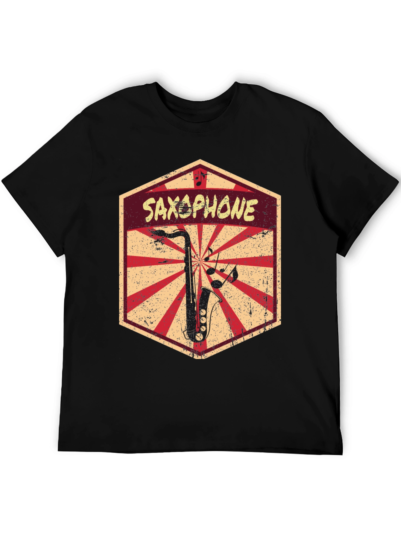 Saxophone Retro Graphic T-Shirt - Music Lover Tee