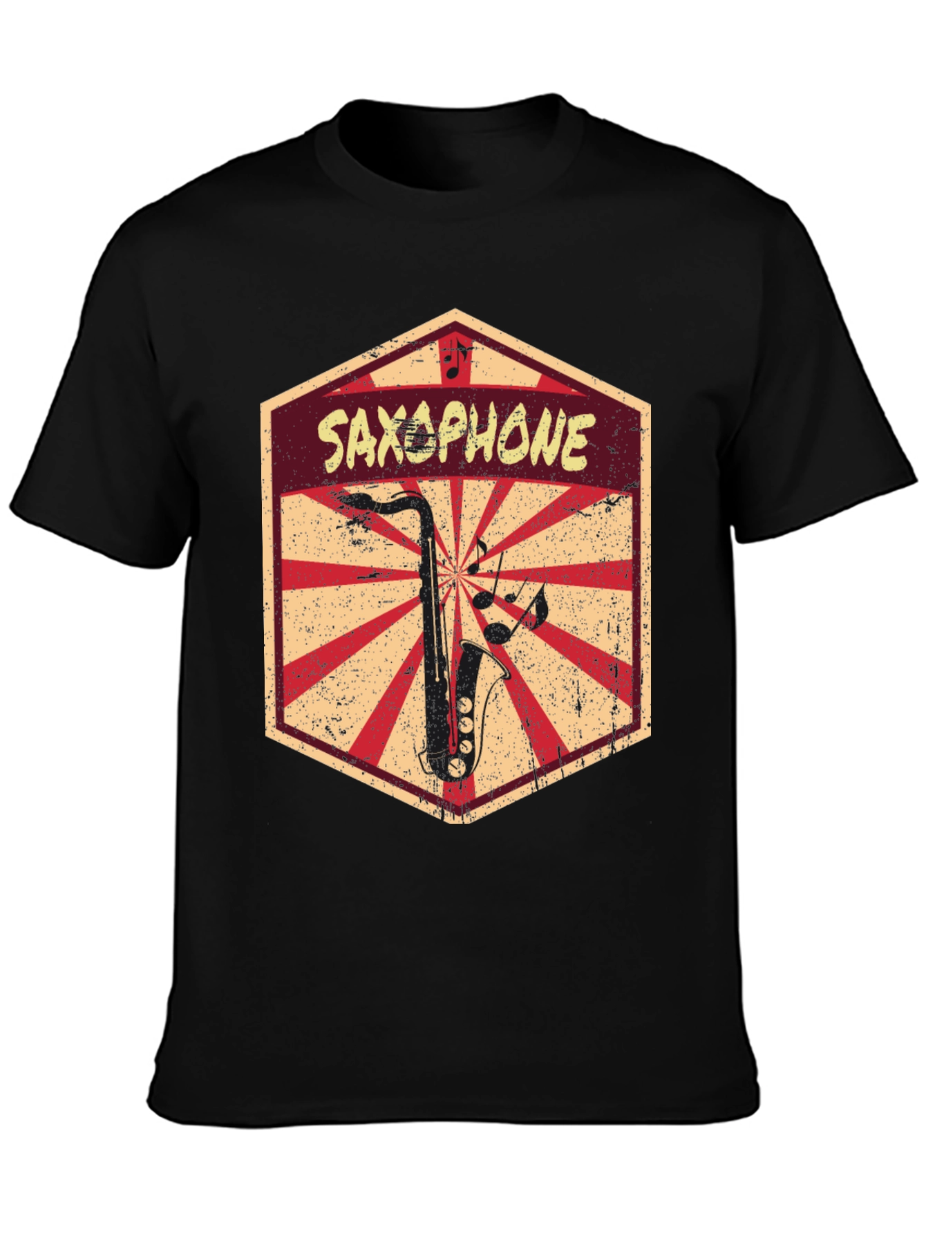 Saxophone Retro Graphic T-Shirt - Music Lover Tee