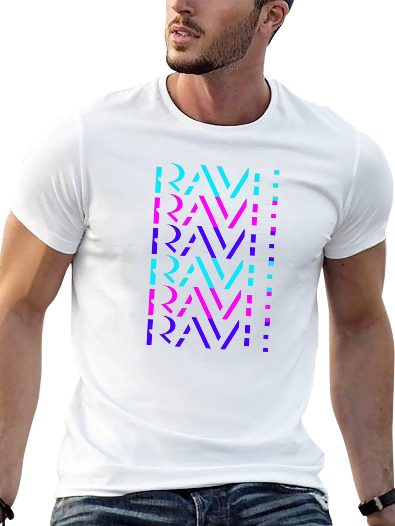 Ravi Graphic Print Mens Black T-Shirt
