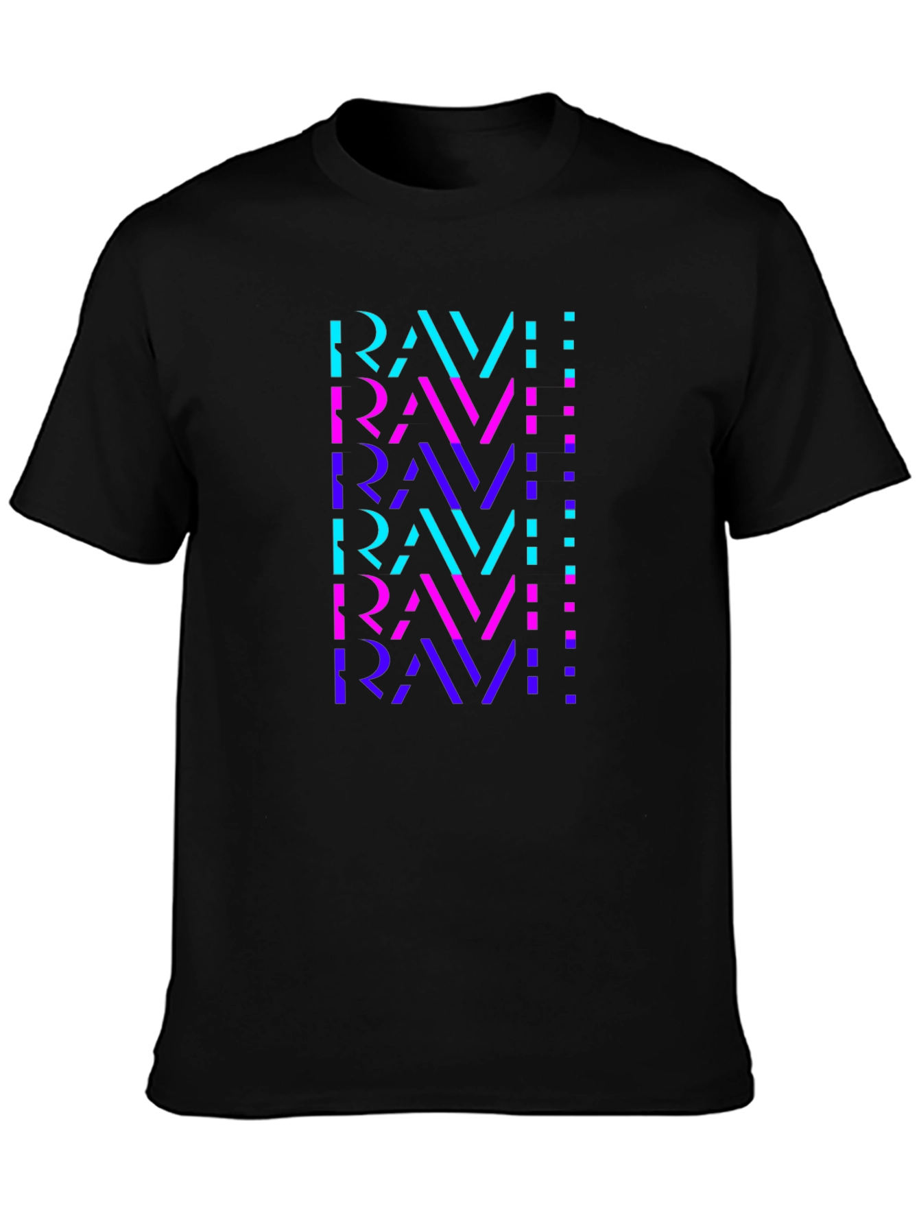 Ravi Graphic Print Mens Black T-Shirt