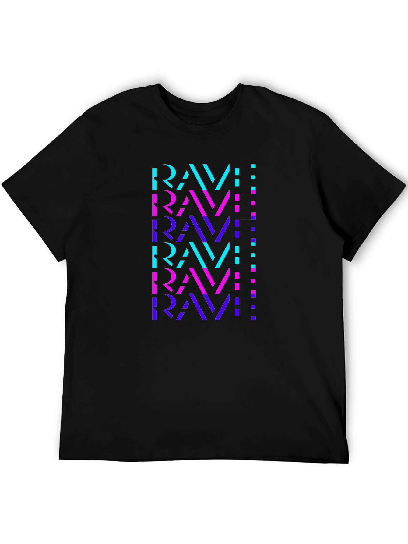 Ravi Graphic Print Mens Black T-Shirt