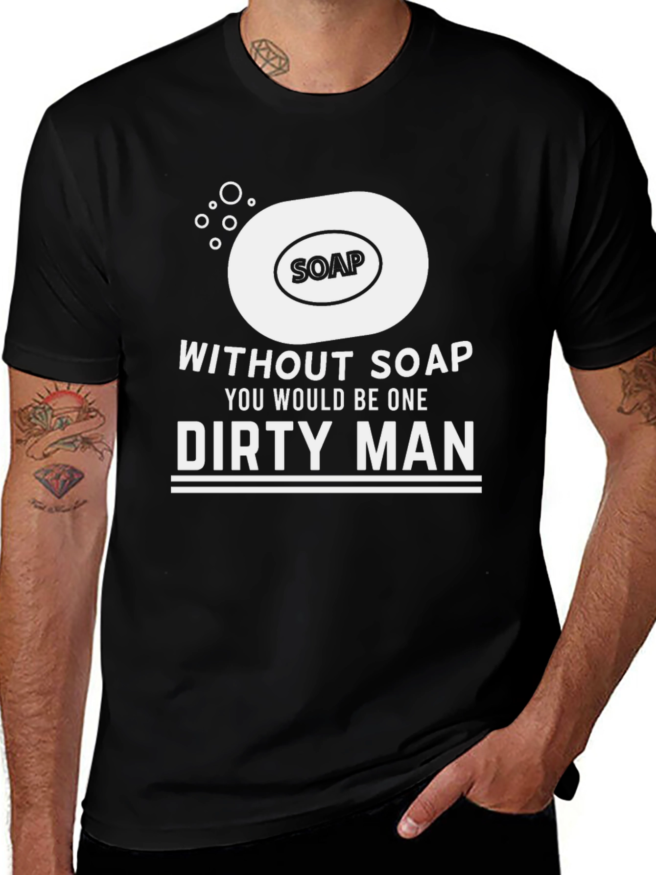 Funny Soap Dirty Man Graphic Tee