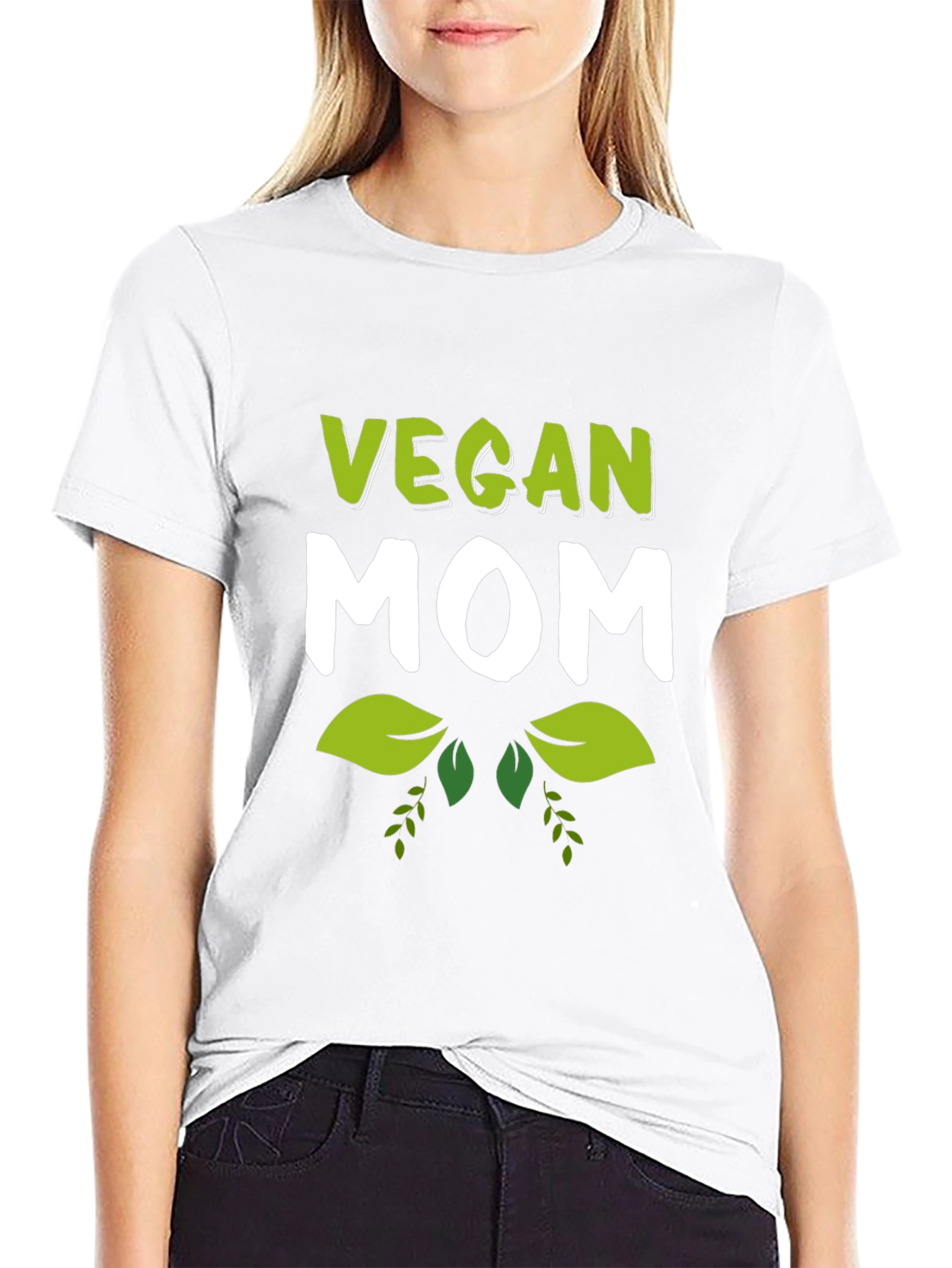 Vegan Mom Graphic Tee - Black Cotton T-Shirt