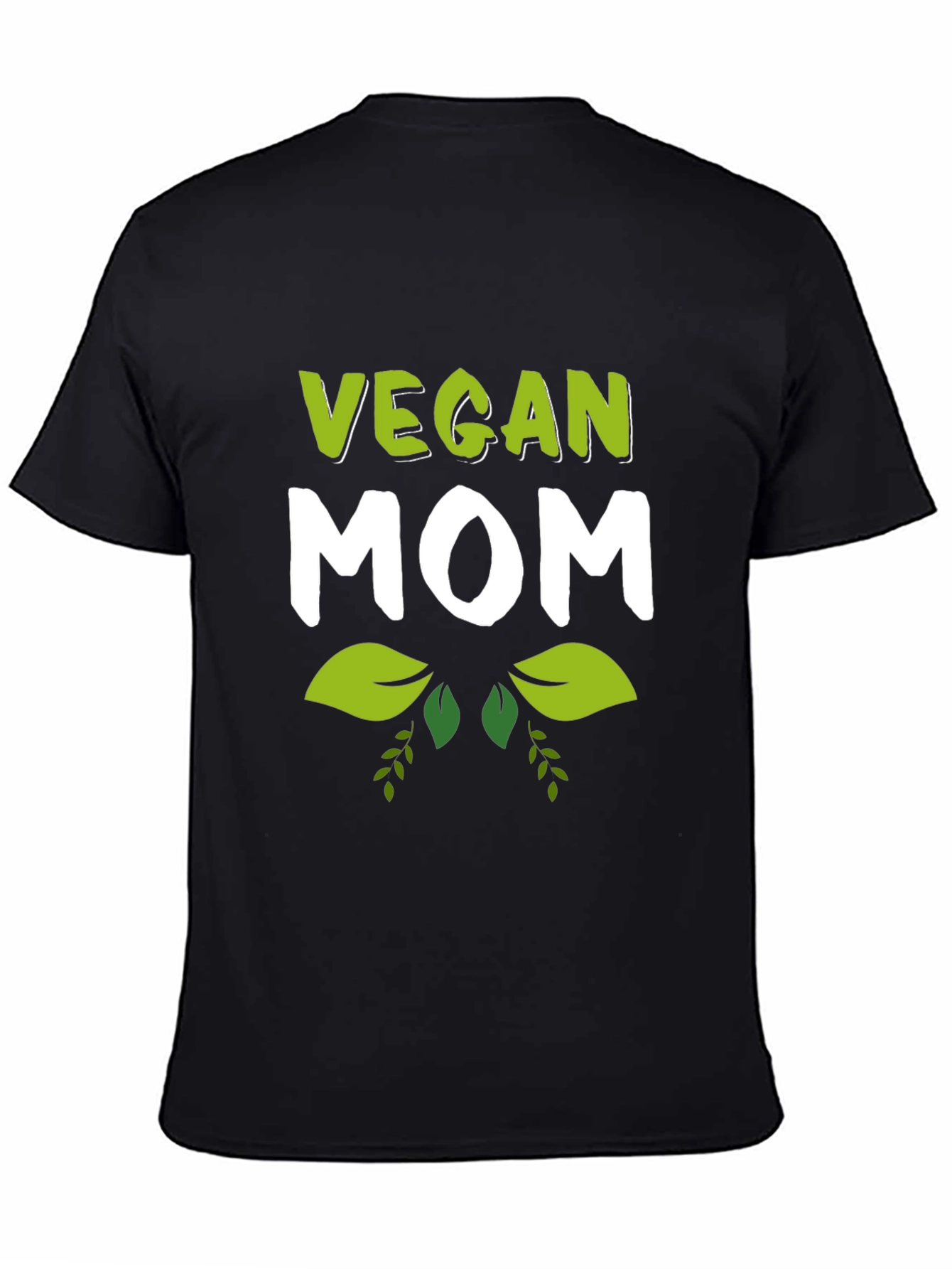 Vegan Mom Graphic Tee - Black Cotton T-Shirt