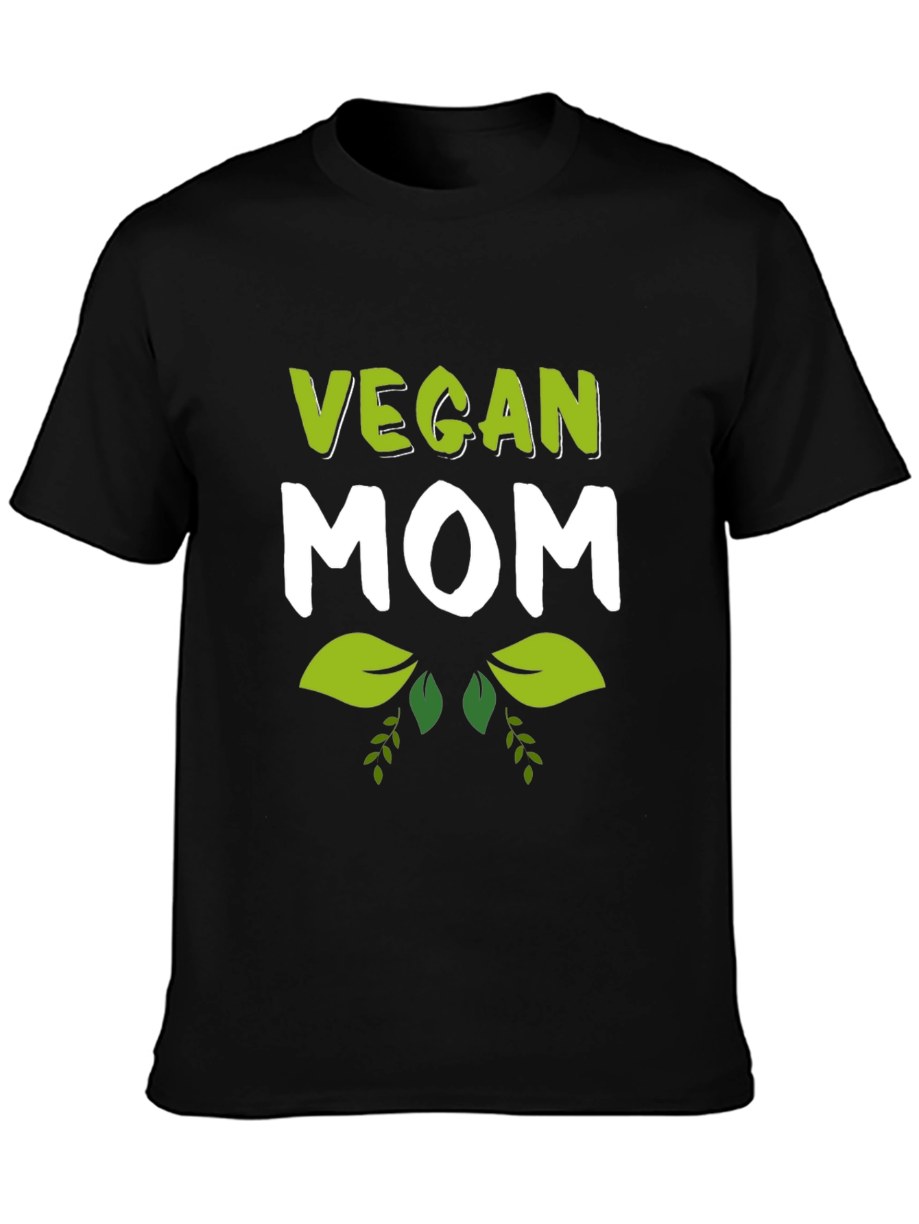 Vegan Mom Graphic Tee - Black Cotton T-Shirt