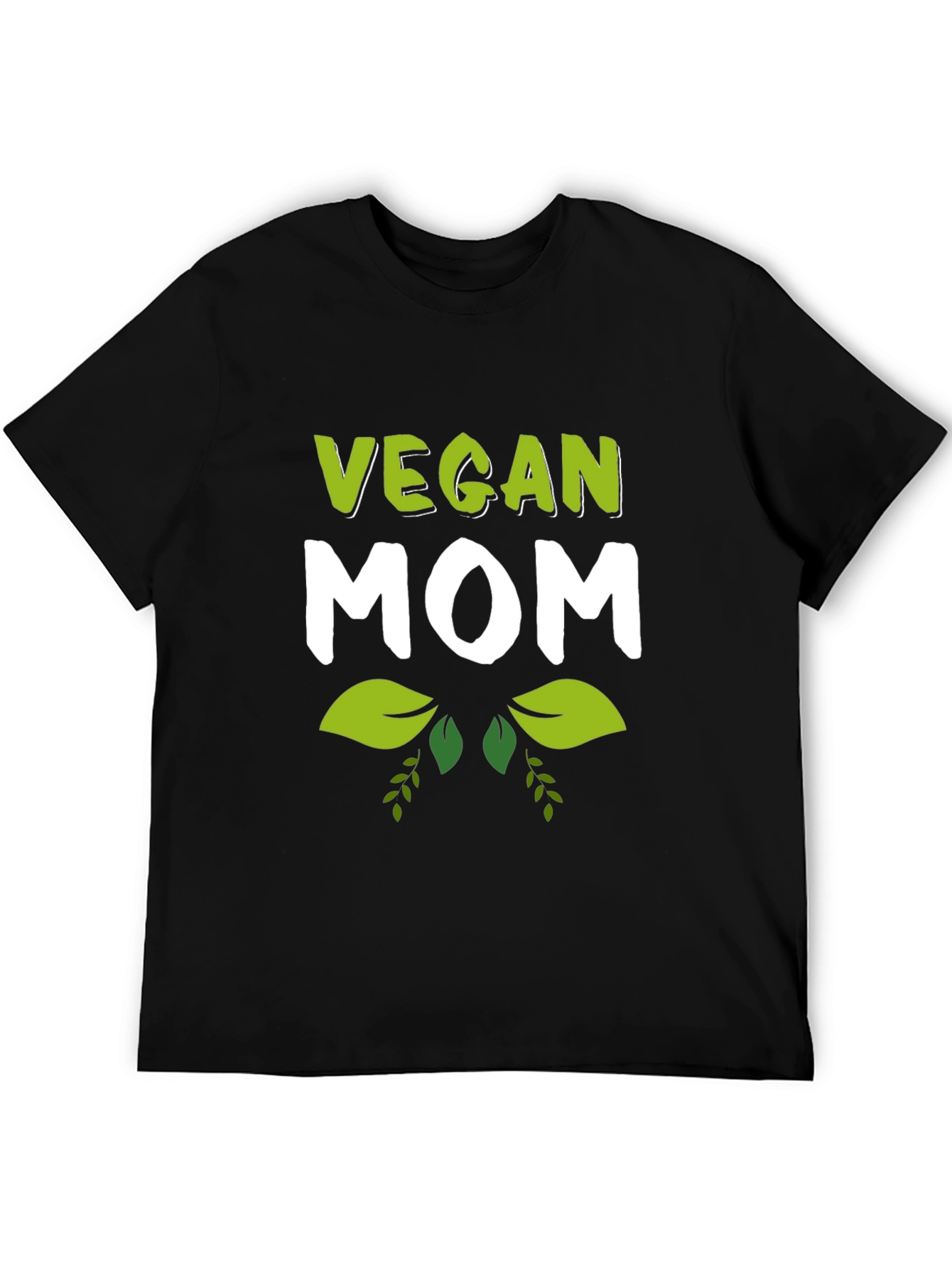 Vegan Mom Graphic Tee - Black Cotton T-Shirt