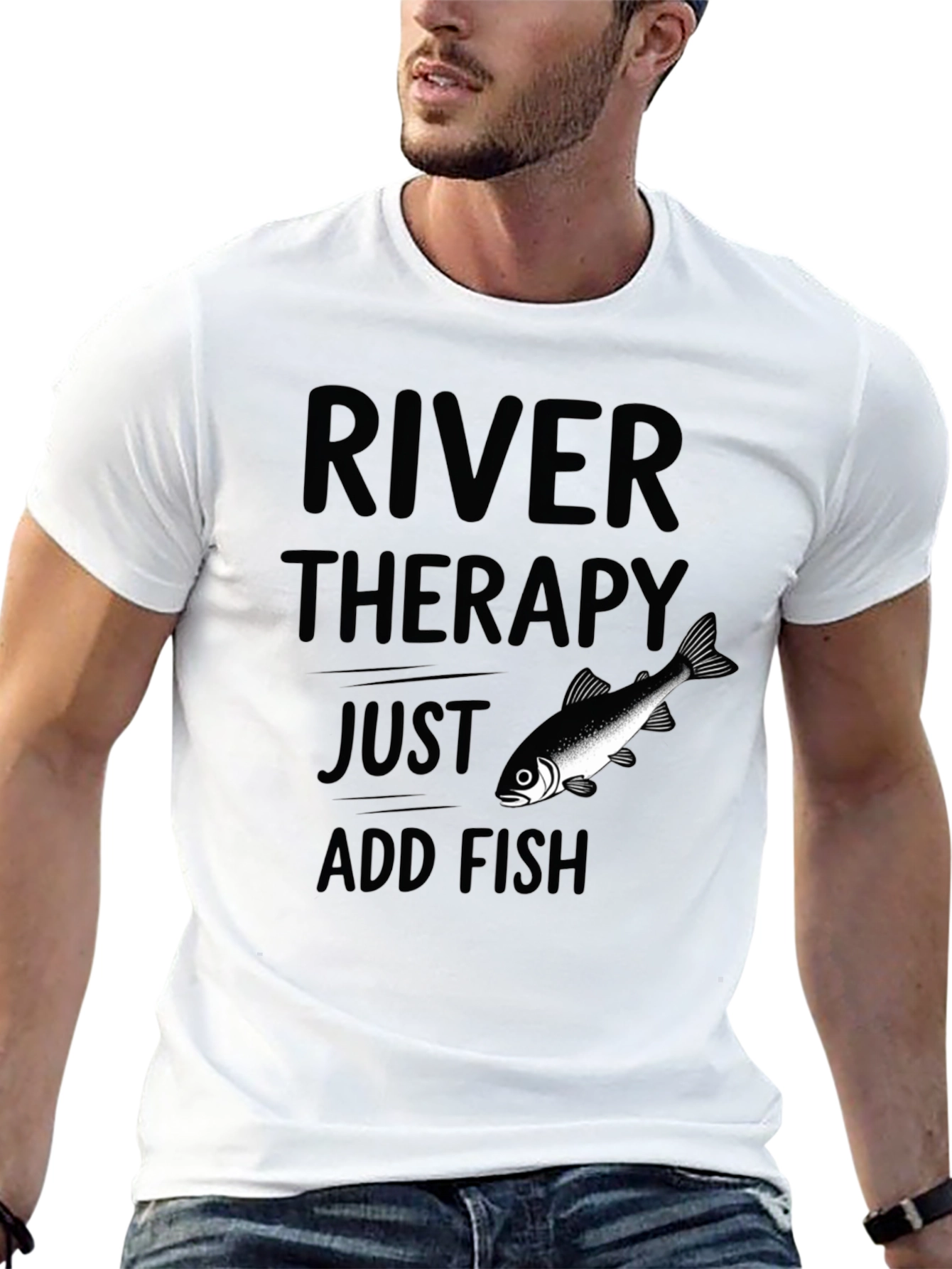 River Therapy Fish T-Shirt - Black