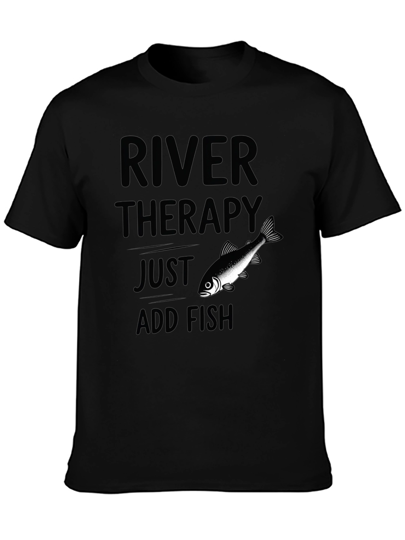 River Therapy Fish T-Shirt - Black