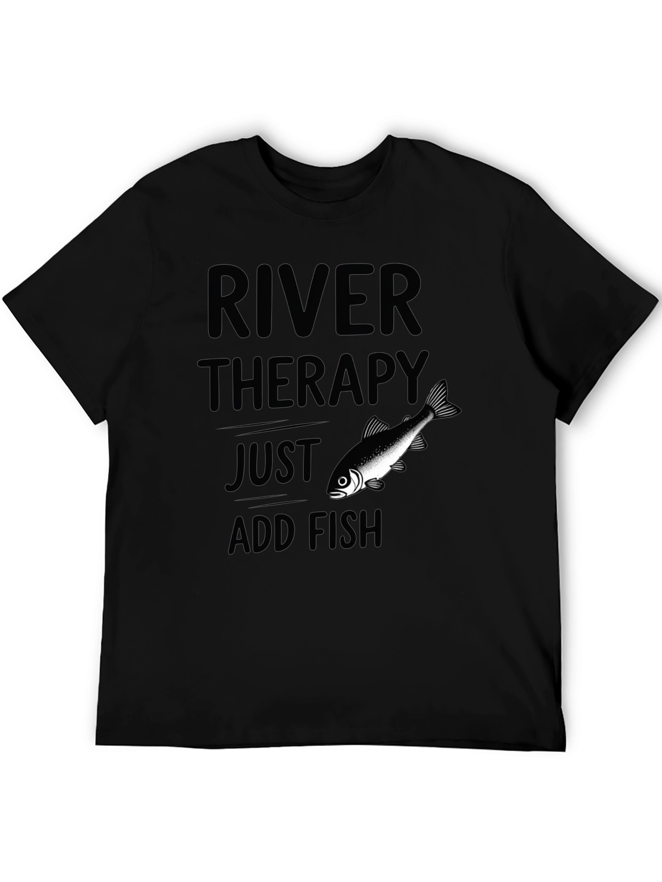 River Therapy Fish T-Shirt - Black