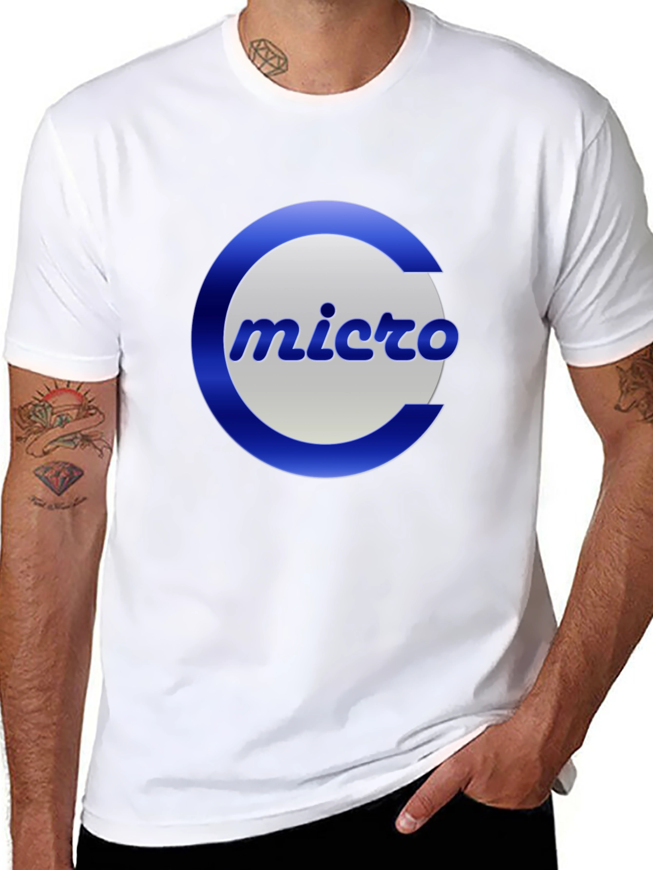 Micro Logo Black T-Shirt - Classic Design
