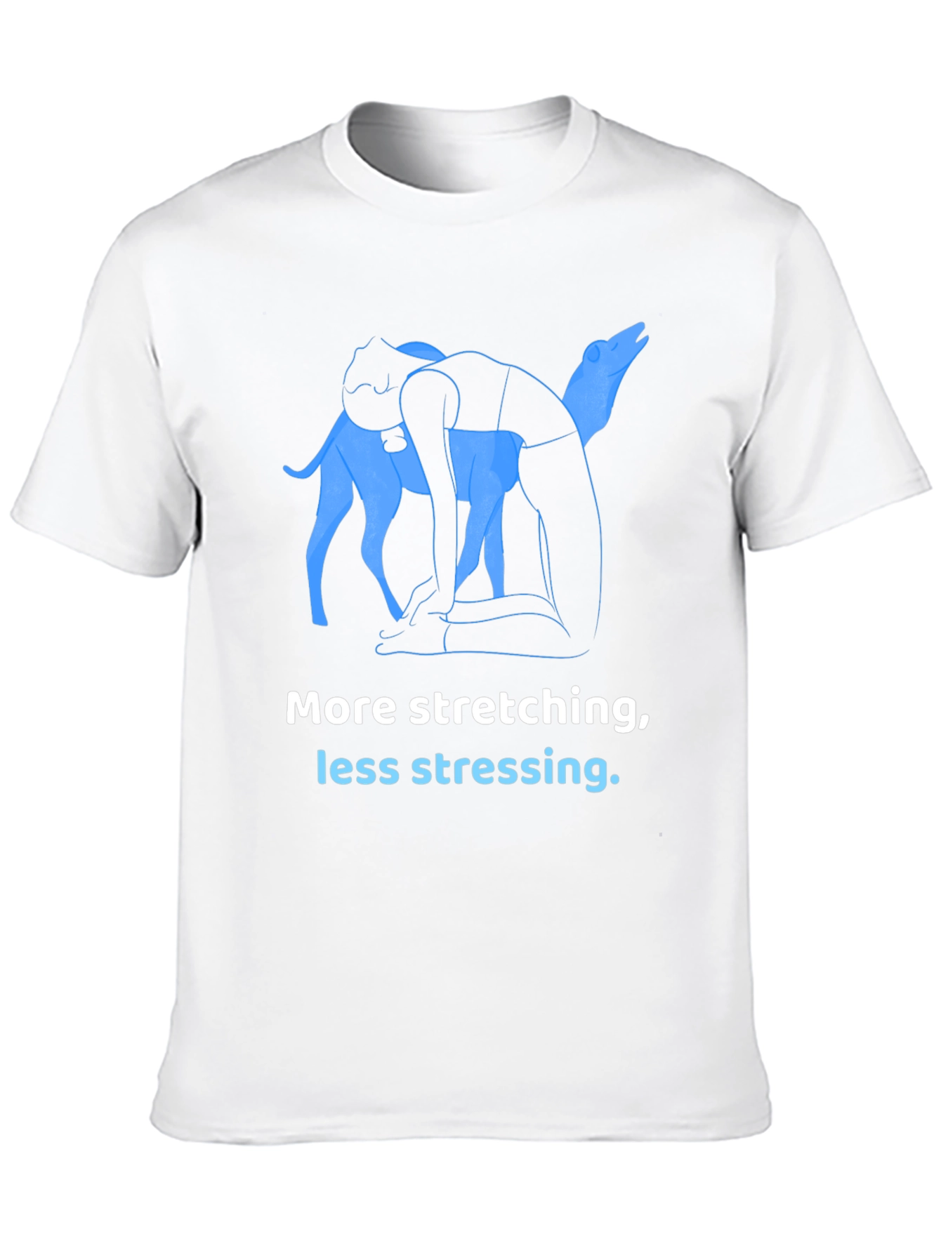 Stretch & Relax T-Shirt - Yoga Dog Design