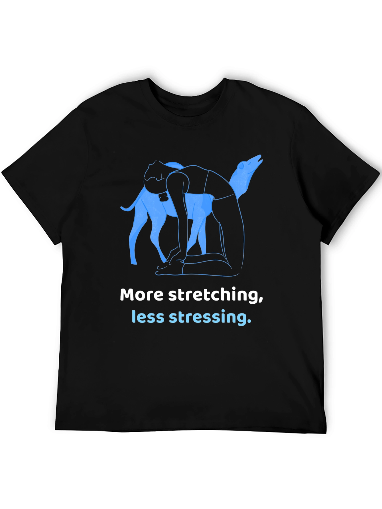 Stretch & Relax T-Shirt - Yoga Dog Design