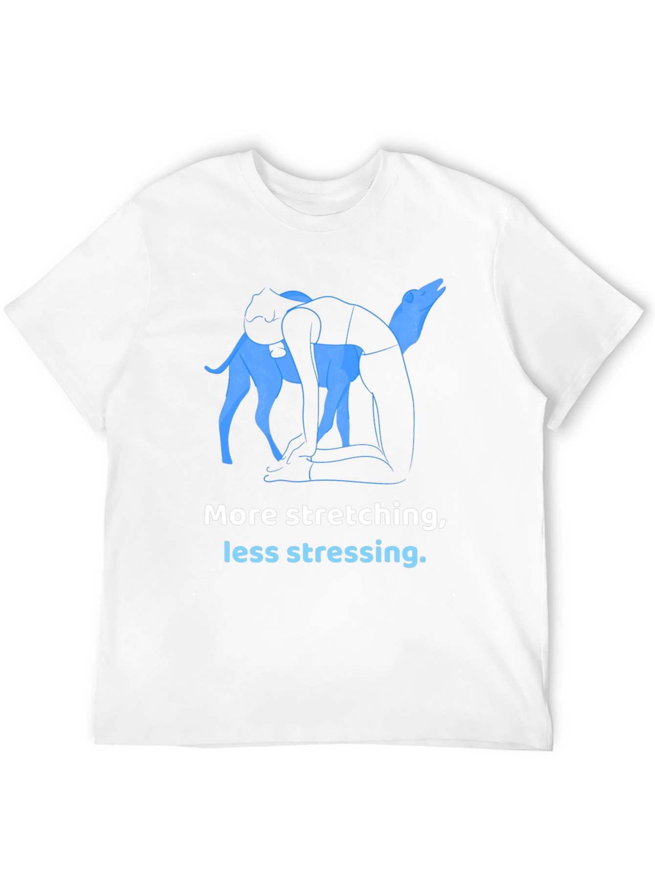 Stretch & Relax T-Shirt - Yoga Dog Design