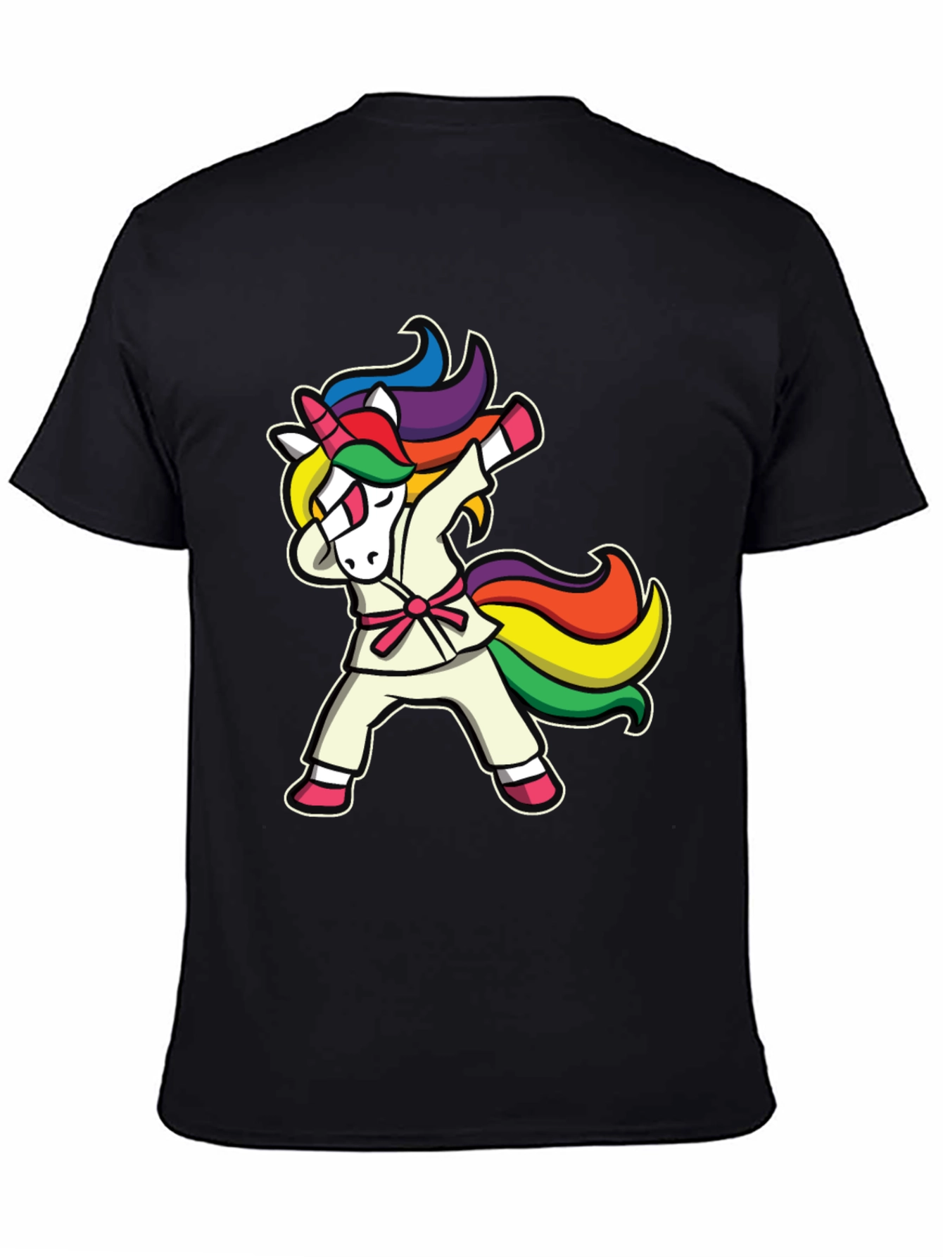 Dabbing Unicorn Karate T-Shirt - Black