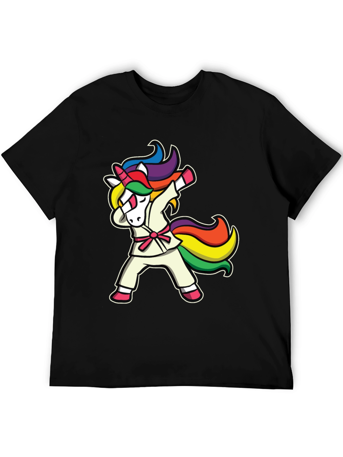 Dabbing Unicorn Karate T-Shirt - Black