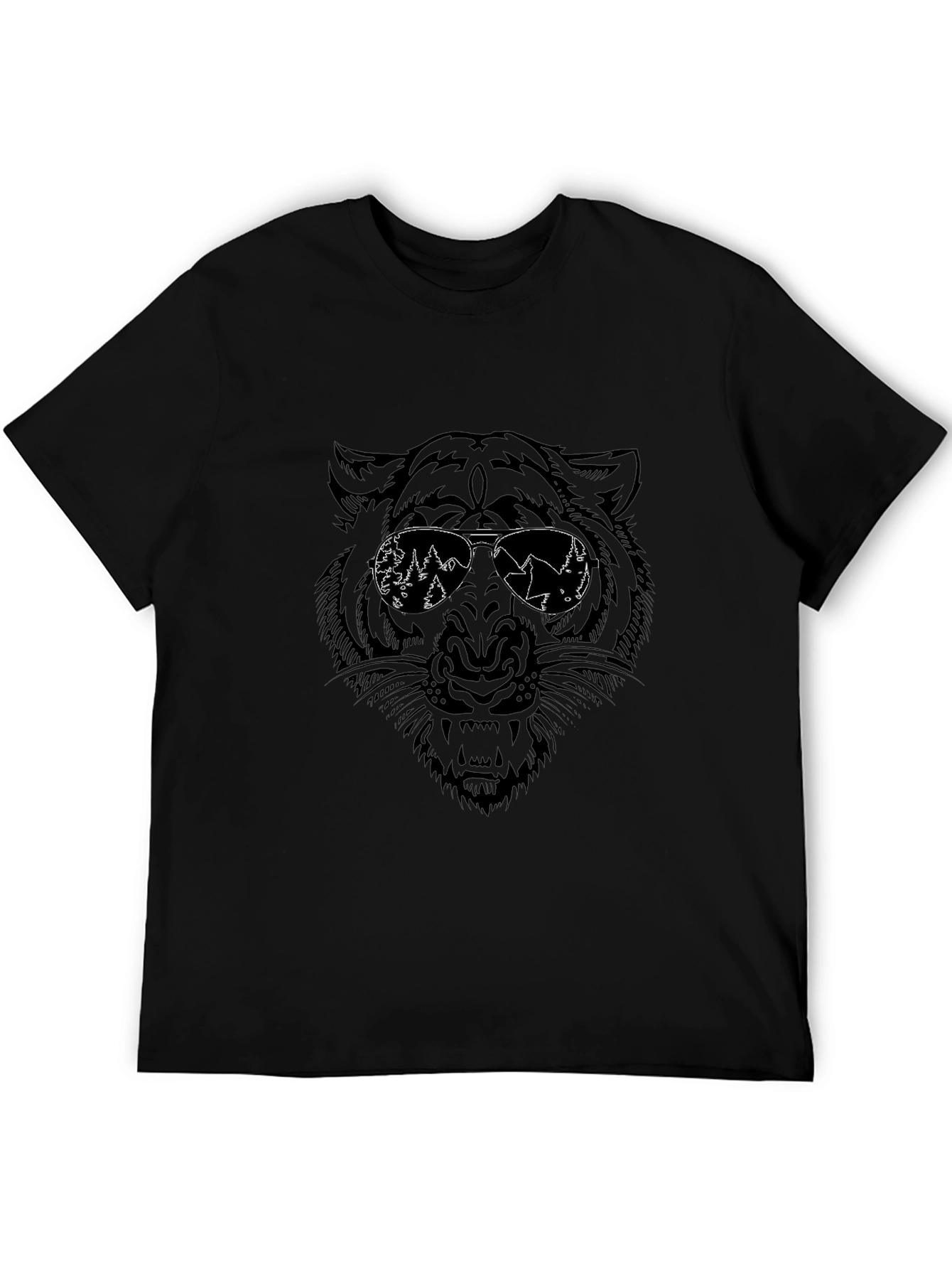 Cool Tiger Graphic Tee - Black