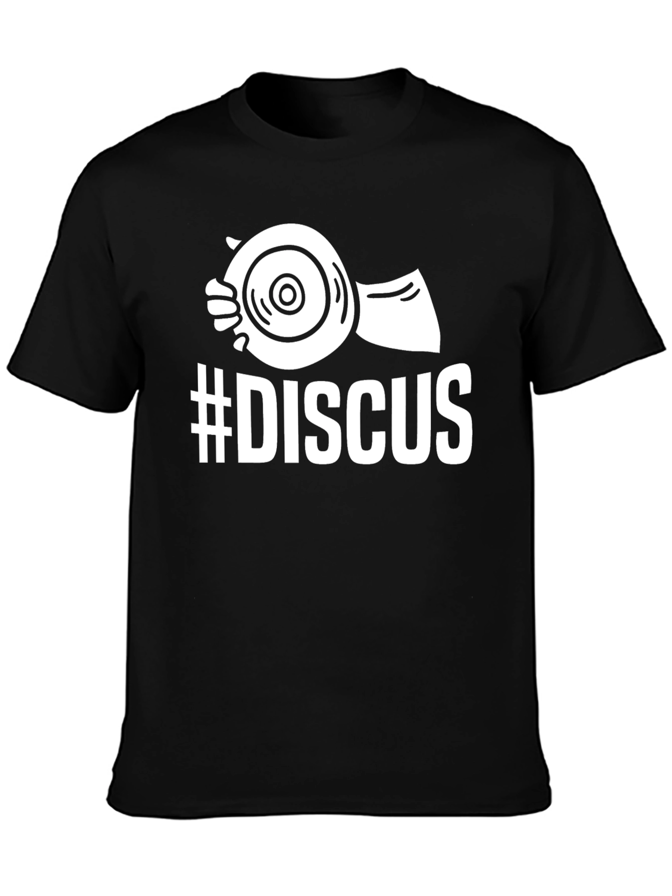 Discus Thrower T-Shirt - Black Cotton Tee