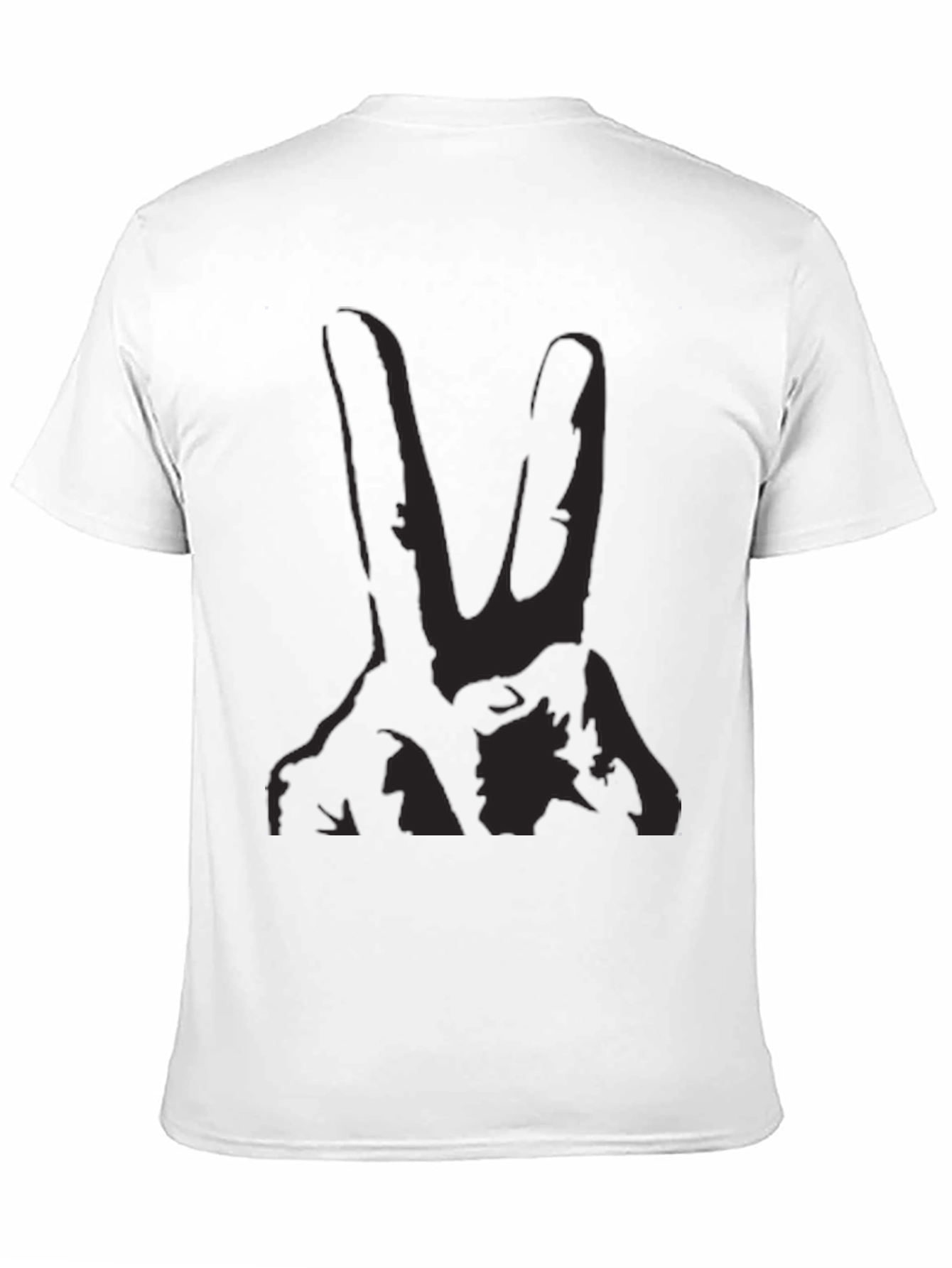 Mens Black Graphic Tee - Hand Gesture