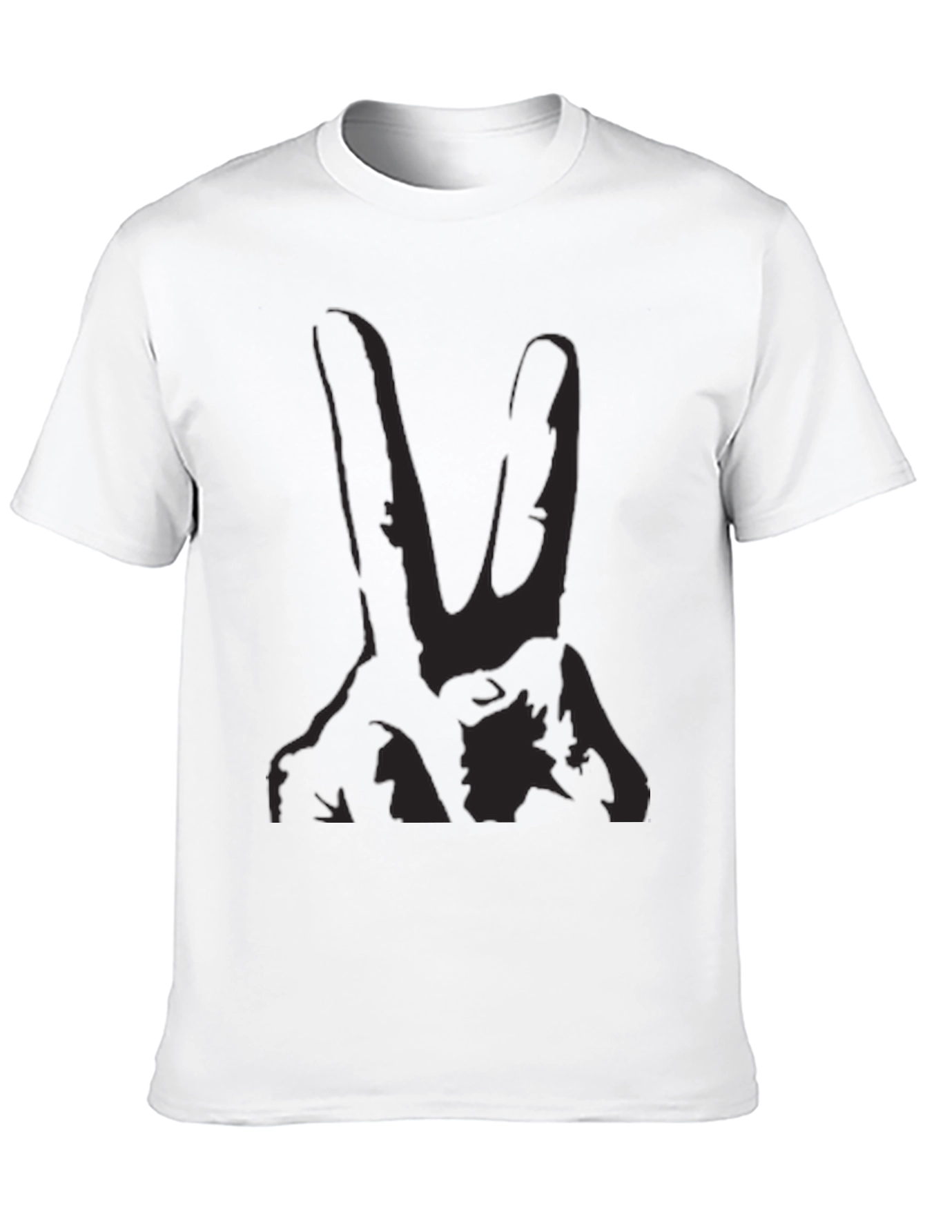 Mens Black Graphic Tee - Hand Gesture